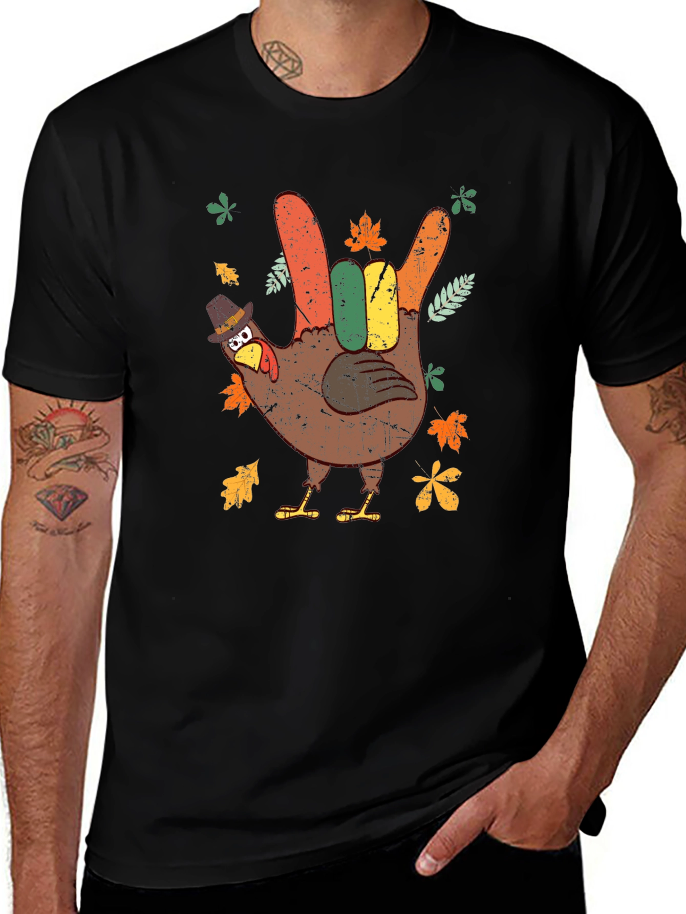 Thanksgiving Turkey Hand Sign T-Shirt