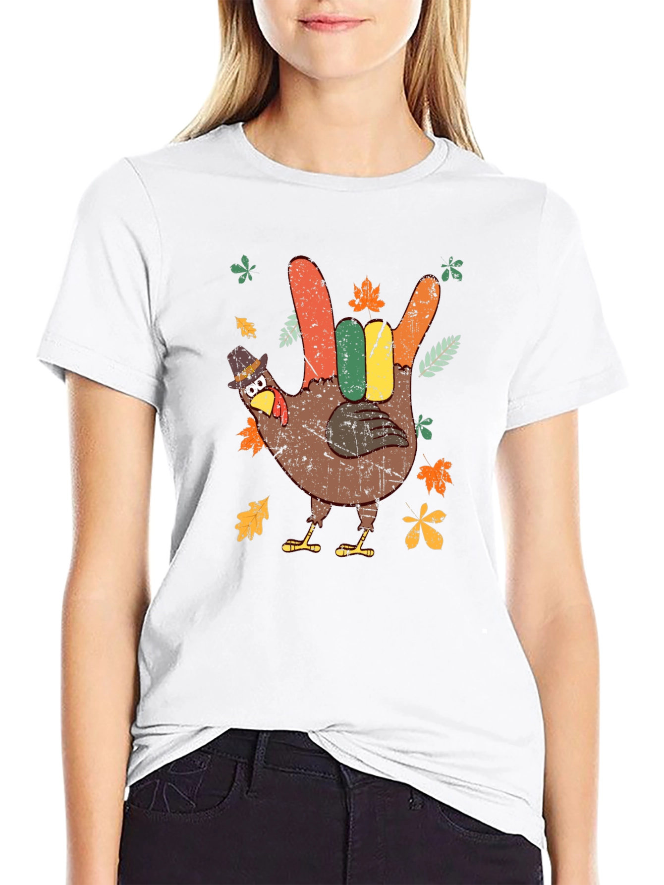 Thanksgiving Turkey Hand Sign T-Shirt