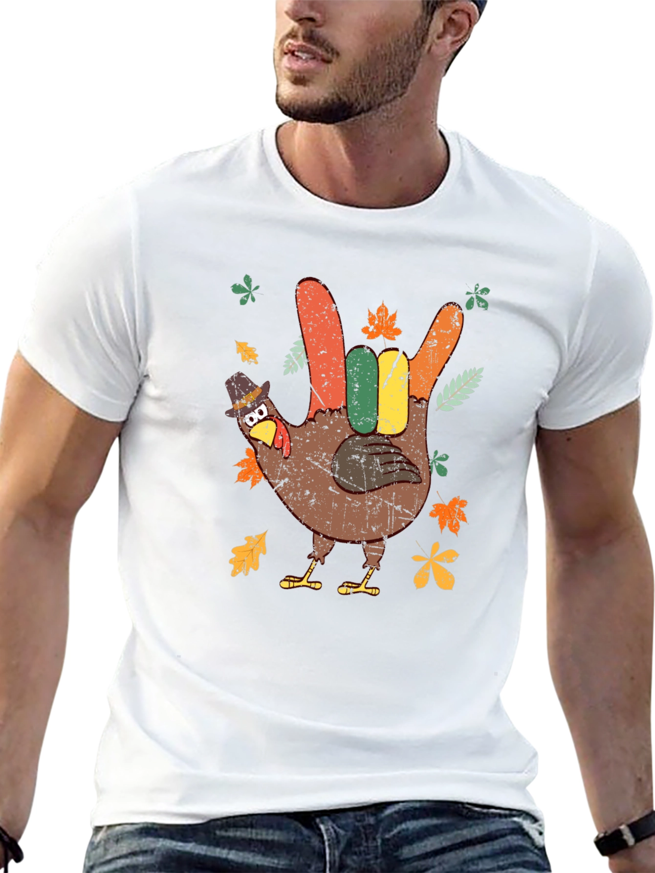 Thanksgiving Turkey Hand Sign T-Shirt