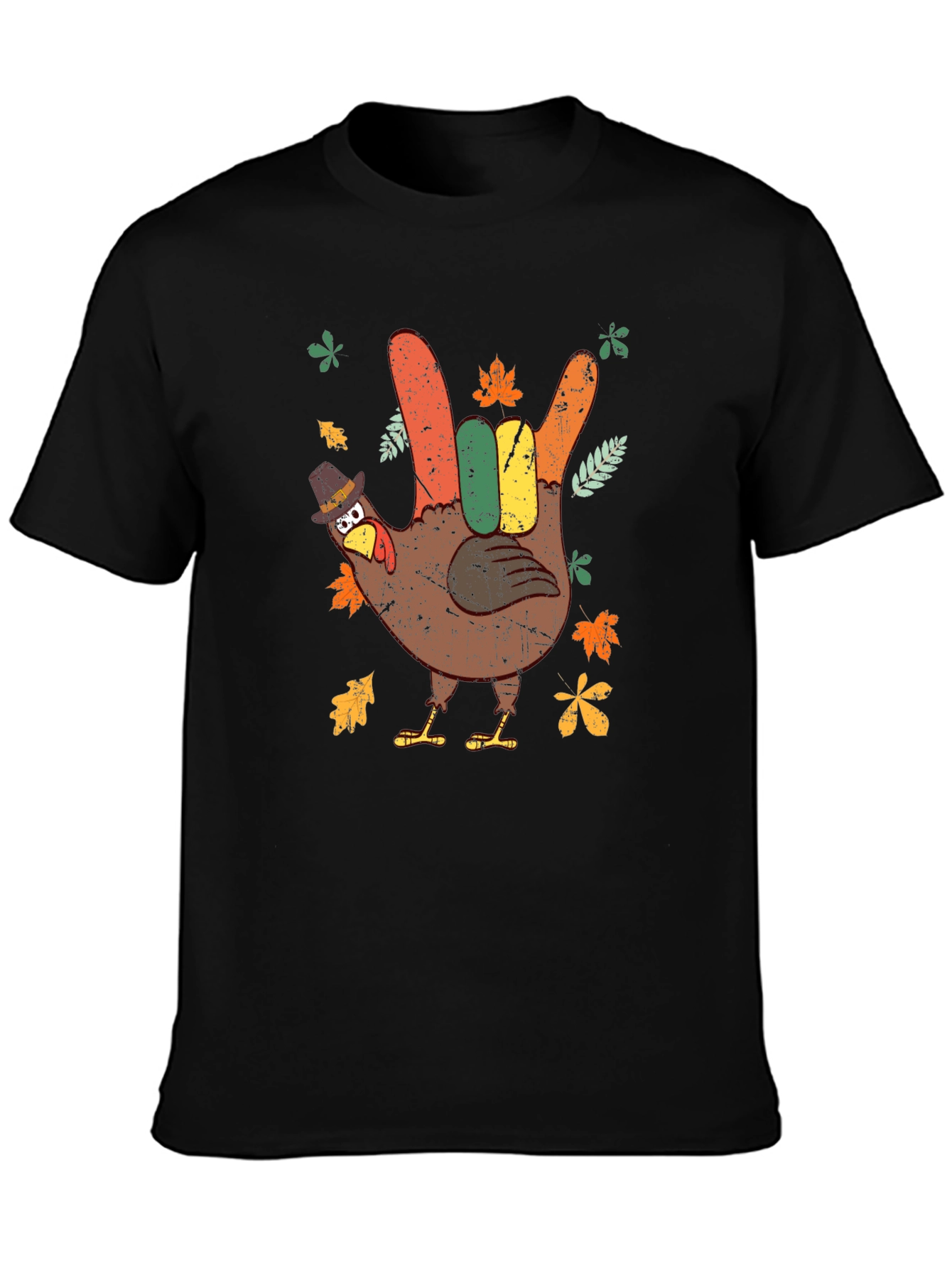 Thanksgiving Turkey Hand Sign T-Shirt