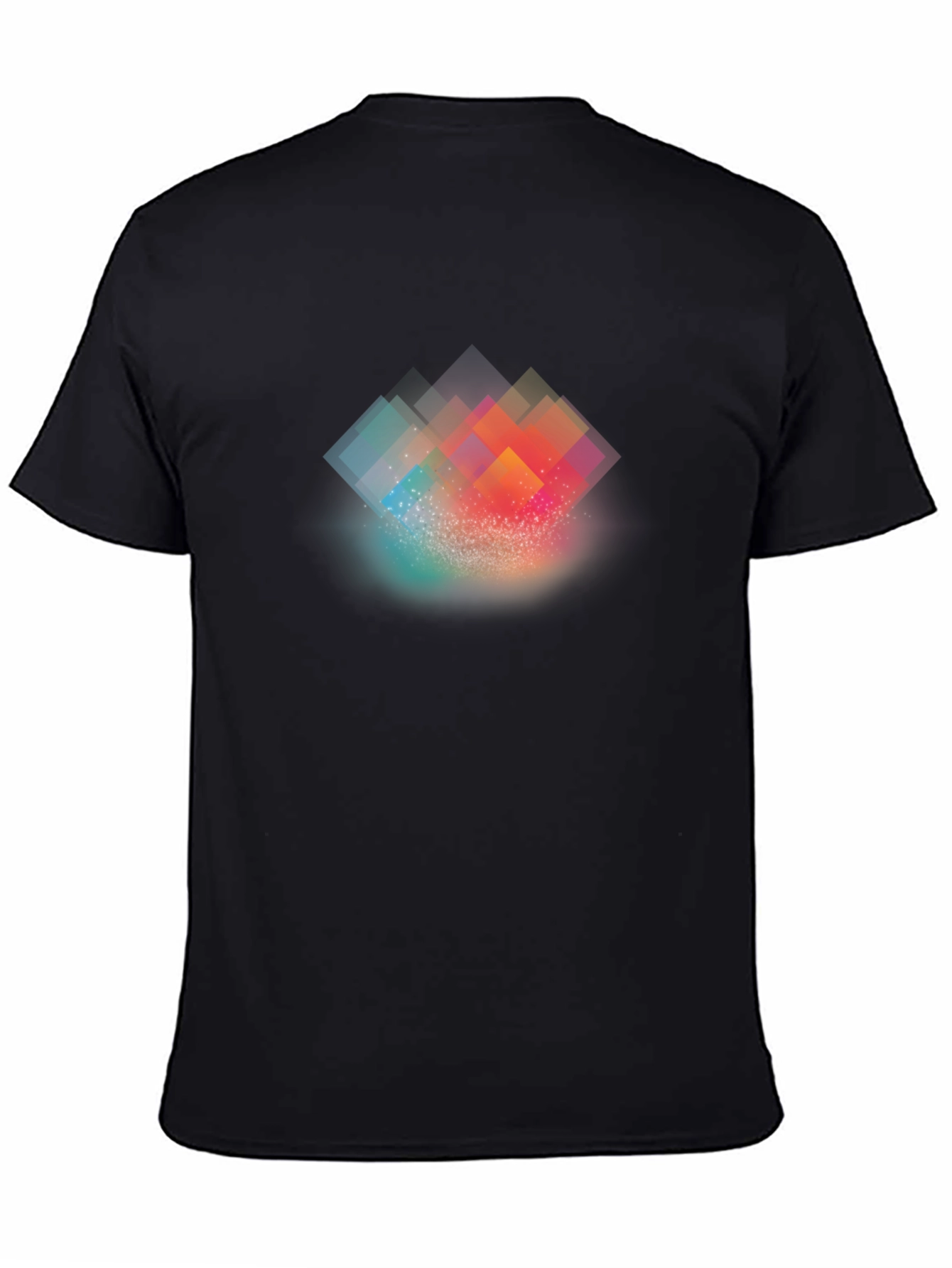 Abstract Geometric Black T-Shirt