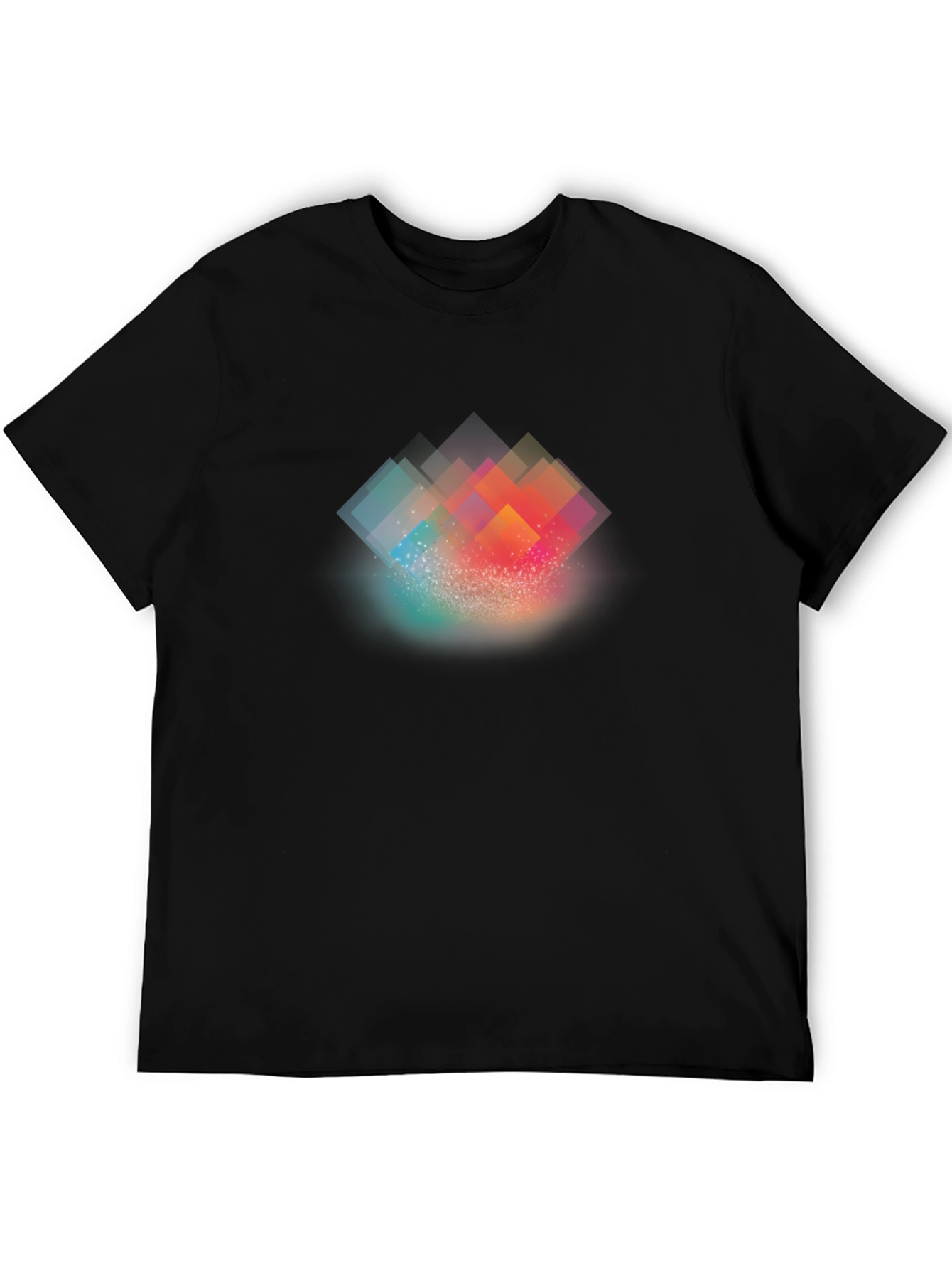 Abstract Geometric Black T-Shirt