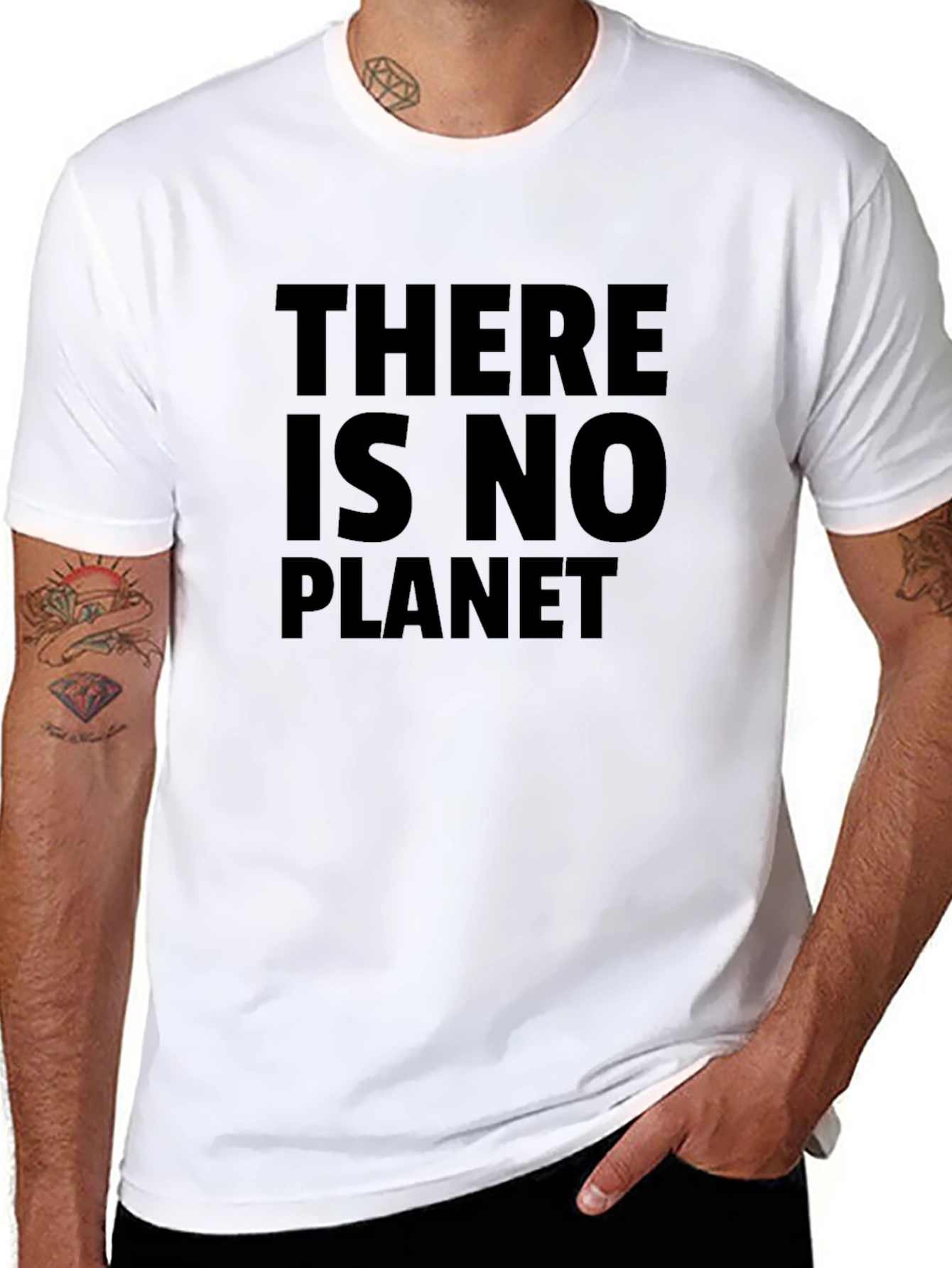 Eco-Awareness Black T-Shirt: There is No Planet B