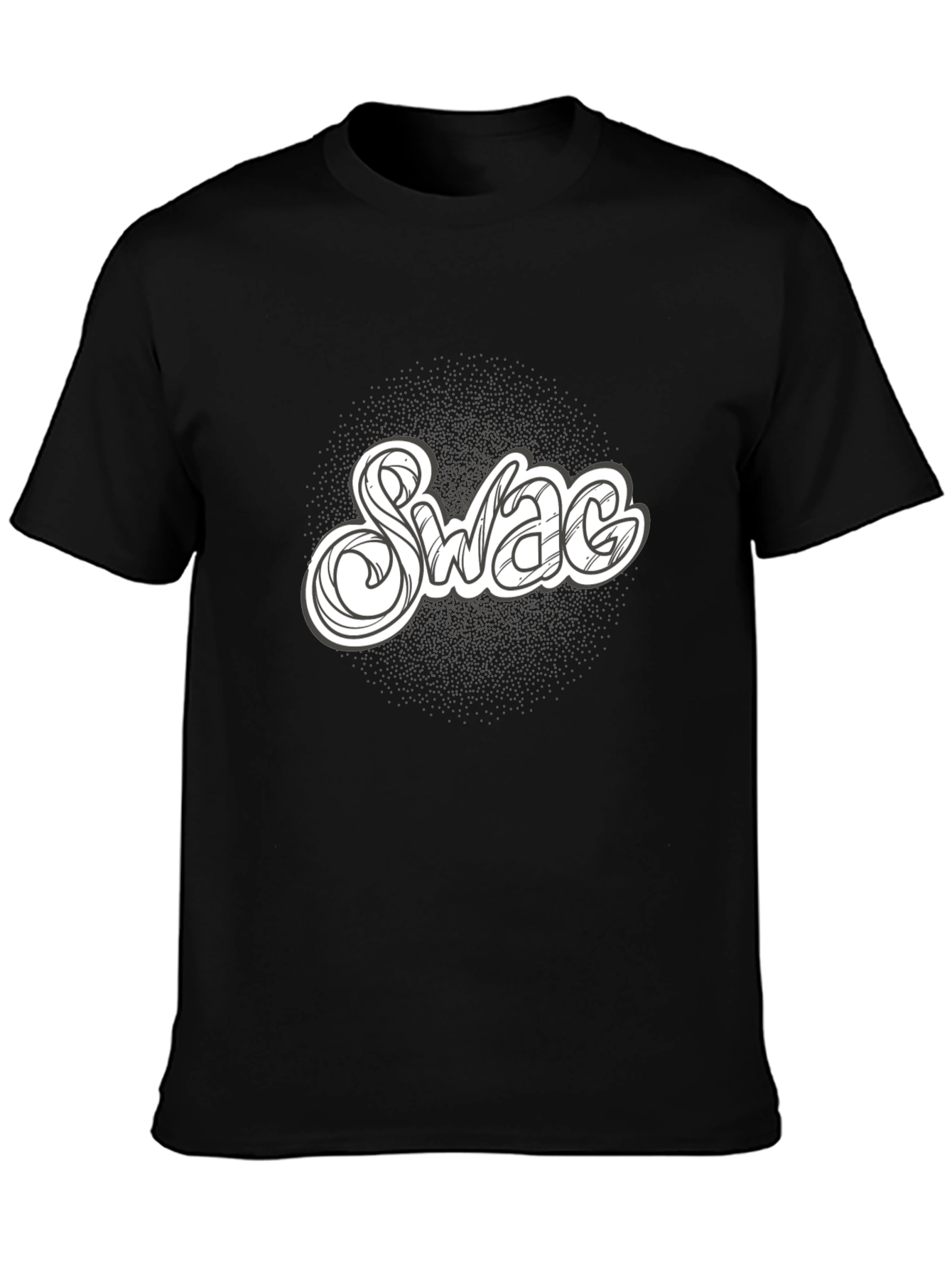 Swag Graphic Tee - Black Cotton T-Shirt
