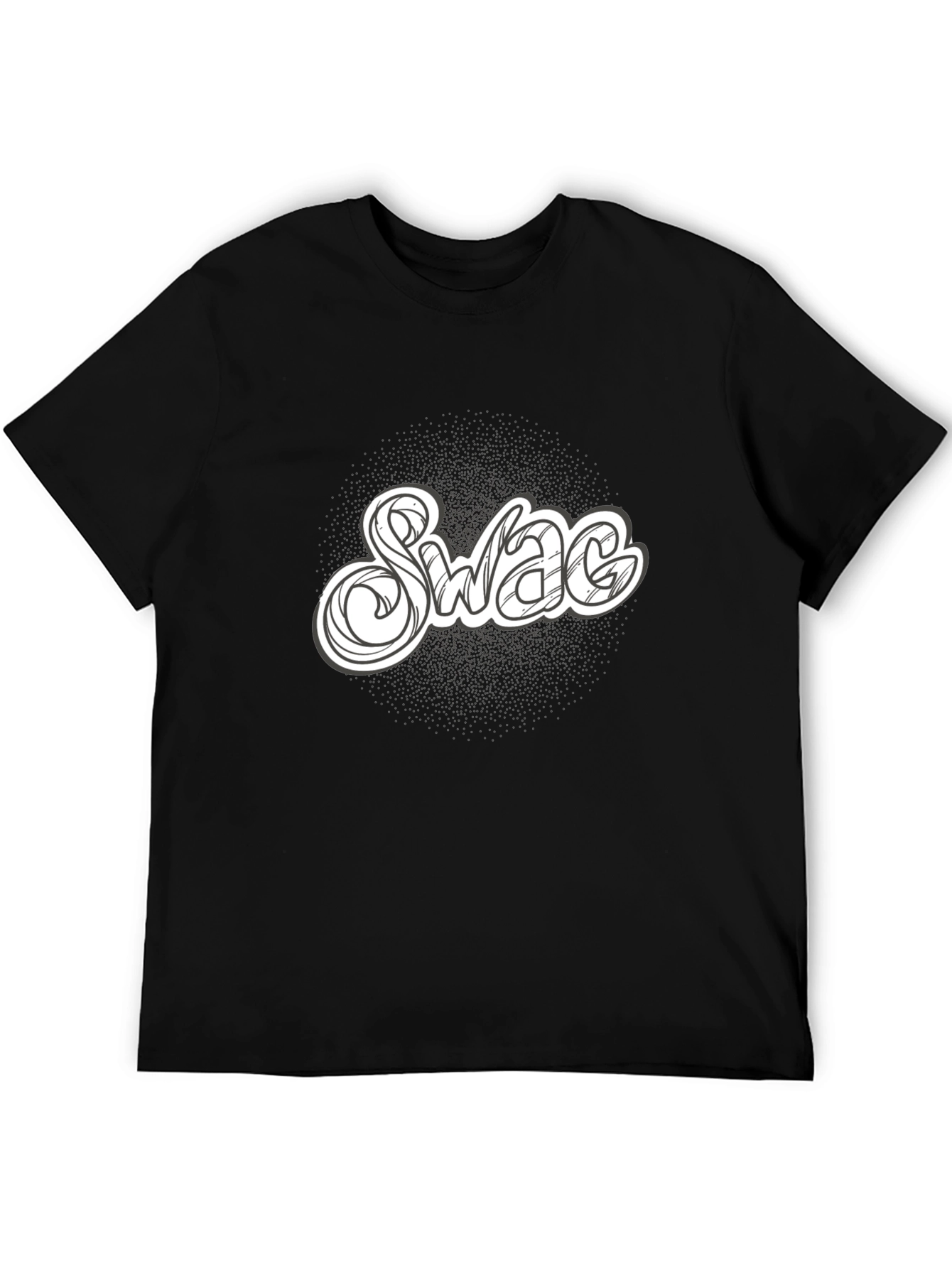 Swag Graphic Tee - Black Cotton T-Shirt
