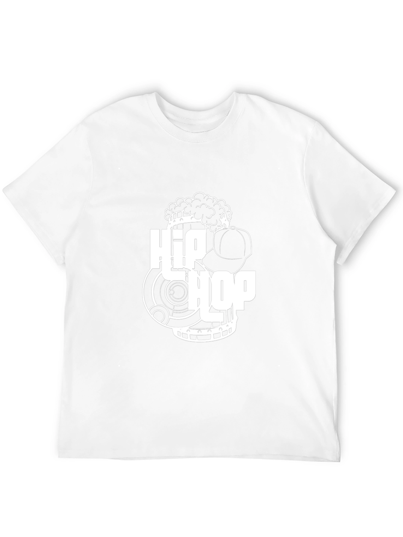 Hip Hop Graphic Print Black T-Shirt