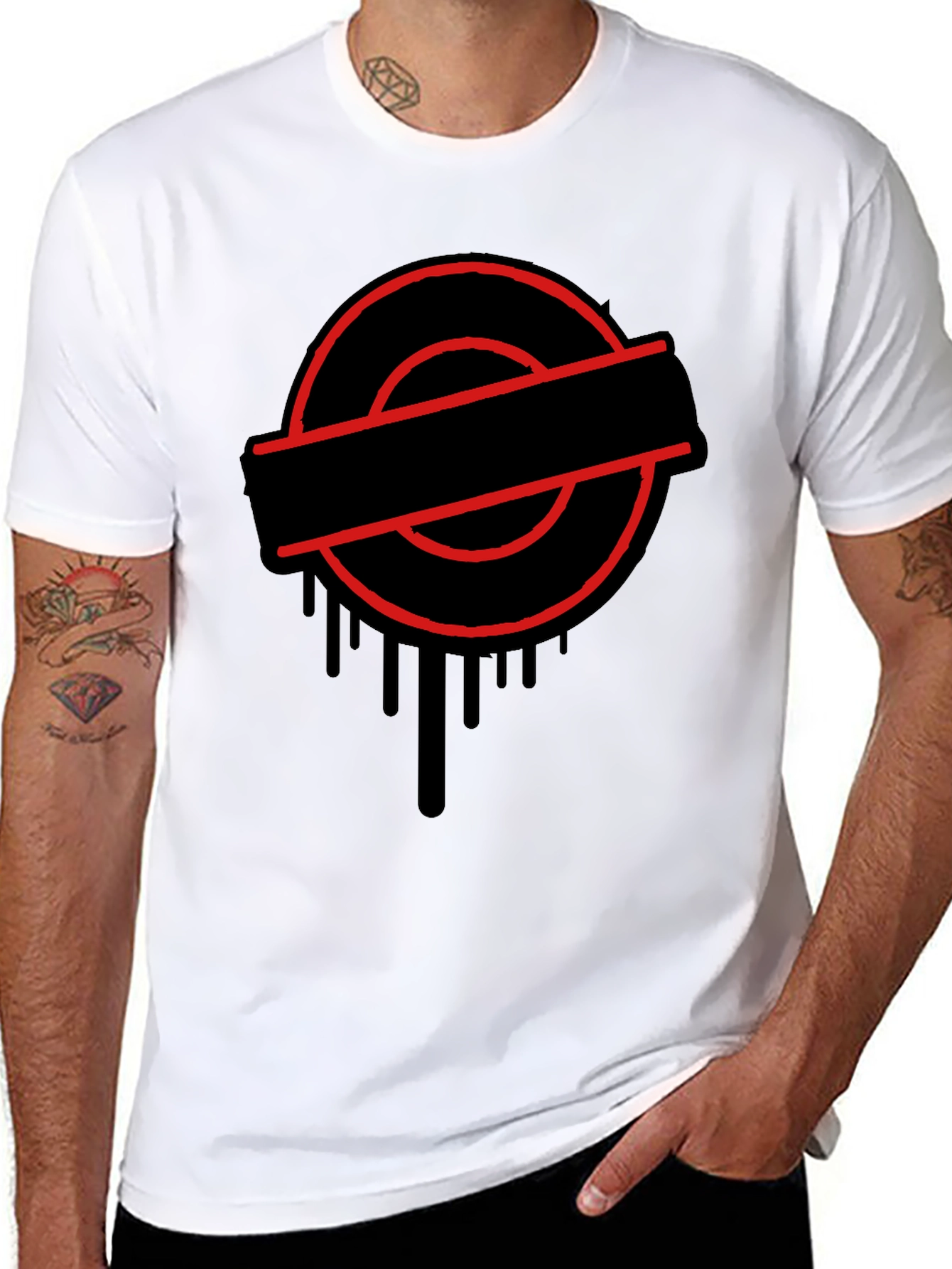 Urban Drip Graphic Tee - Black