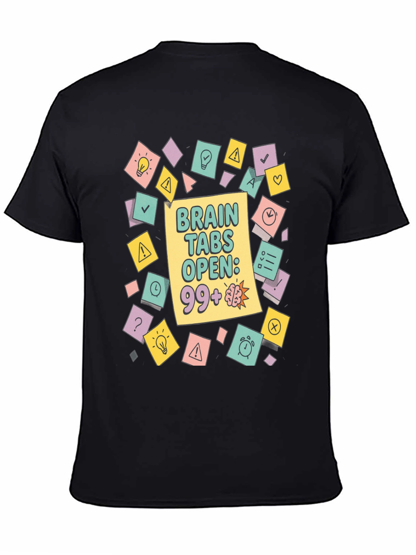 Brain Tabs Open T-Shirt - Clever Graphic Tee