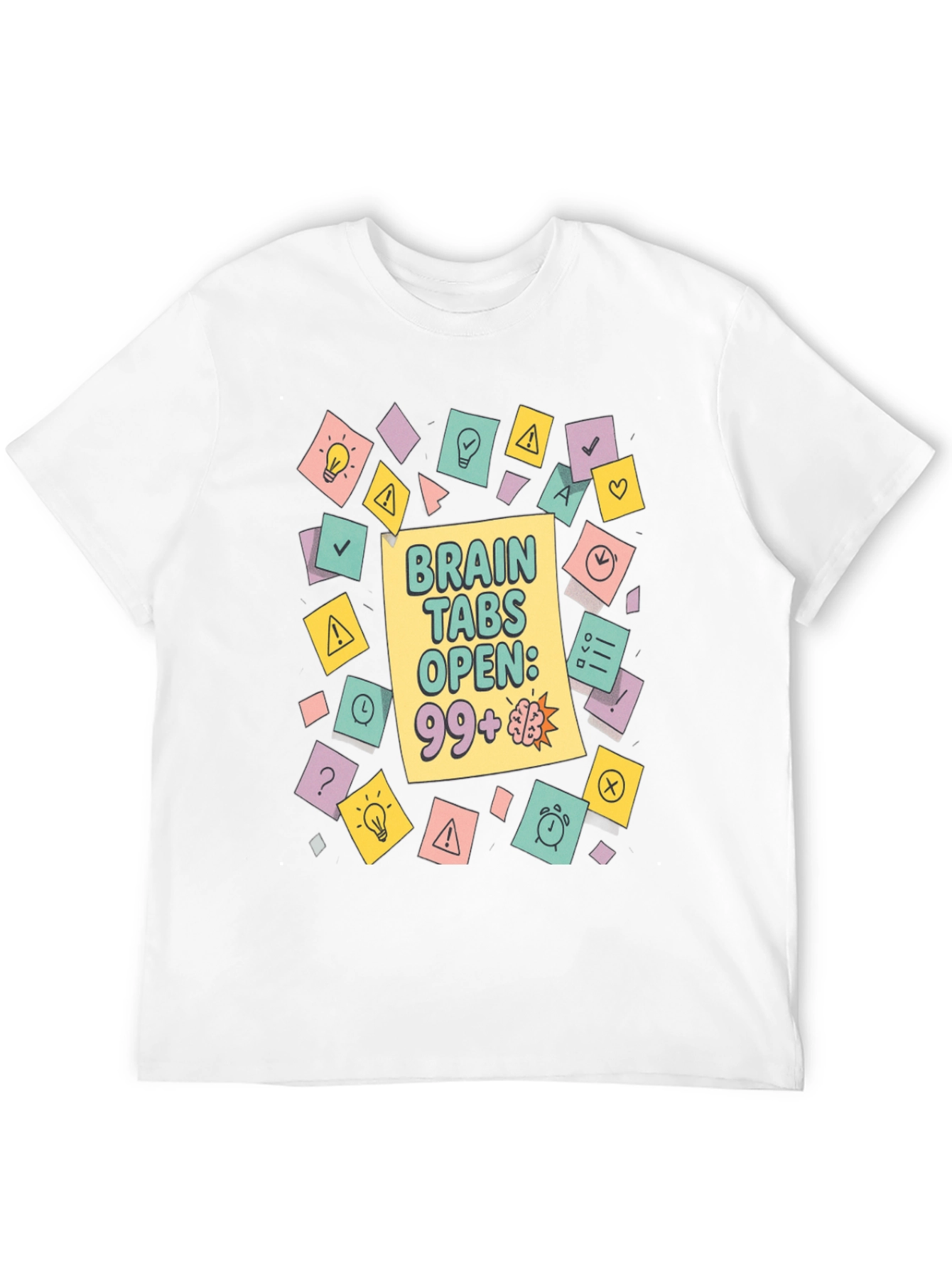 Brain Tabs Open T-Shirt - Clever Graphic Tee