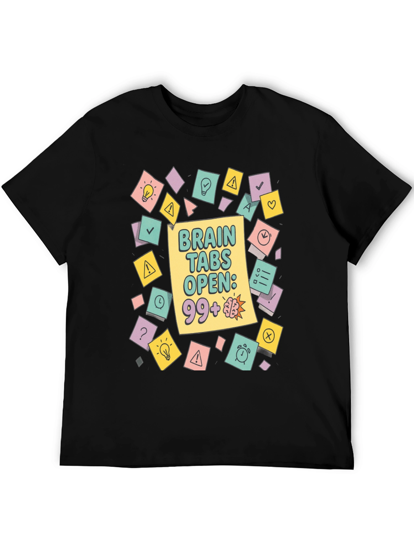Brain Tabs Open T-Shirt - Clever Graphic Tee