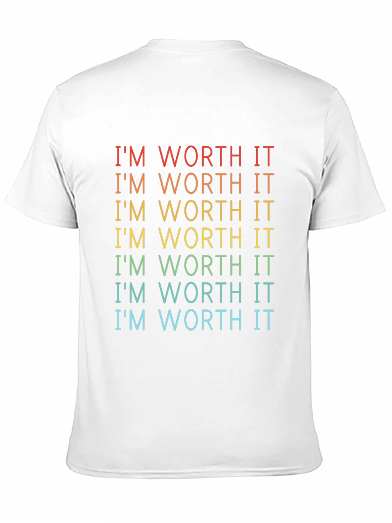 Im Worth It Rainbow Graphic T-Shirt - Black