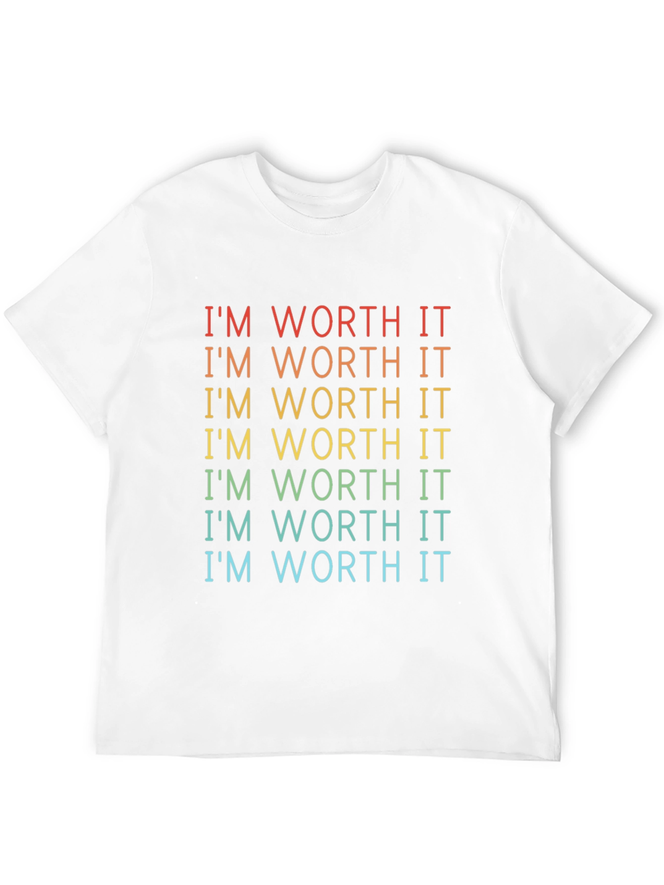 Im Worth It Rainbow Graphic T-Shirt - Black