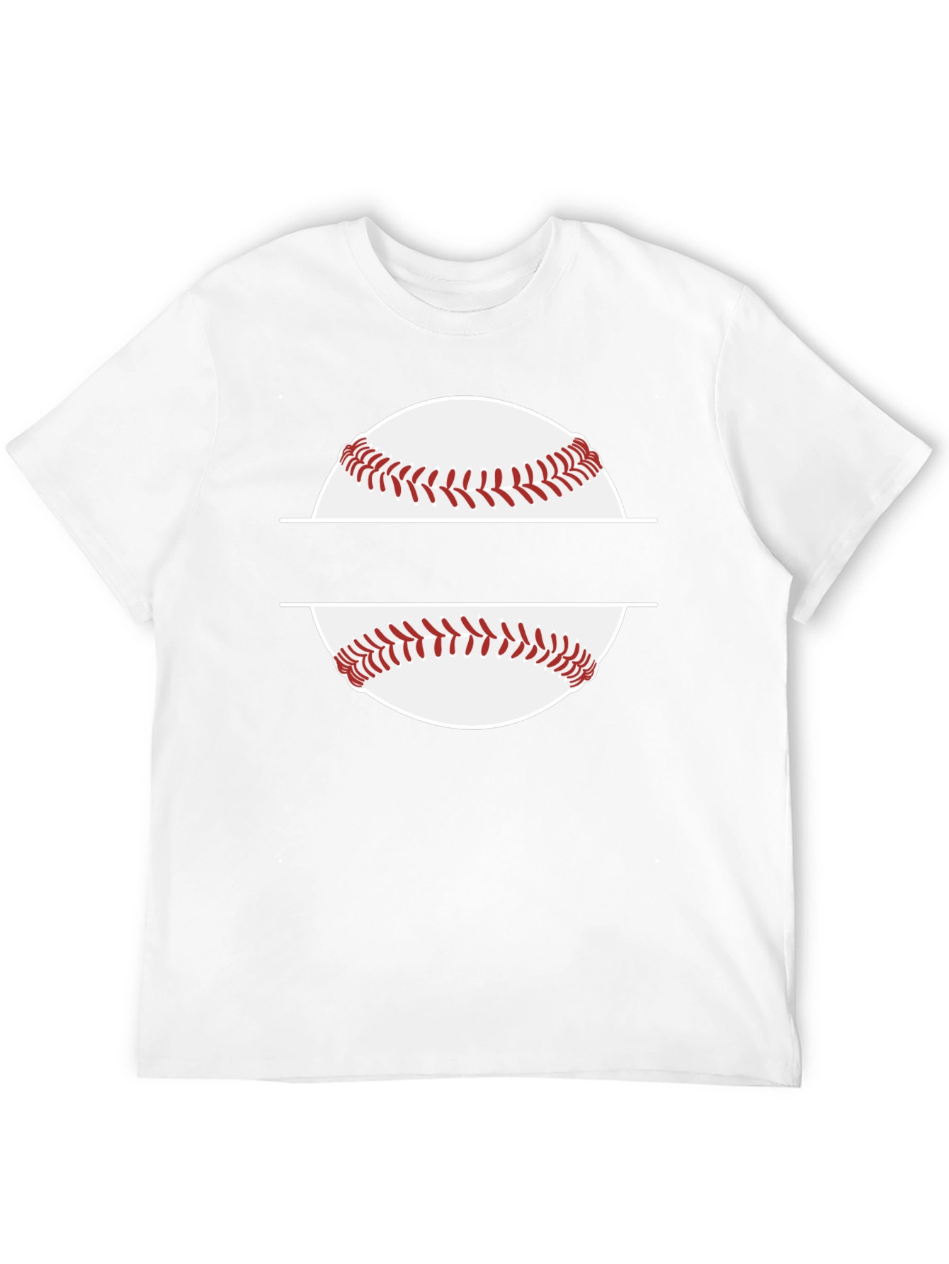 Baseball T-Shirt: Personalized Split Baseball Graphic Tee