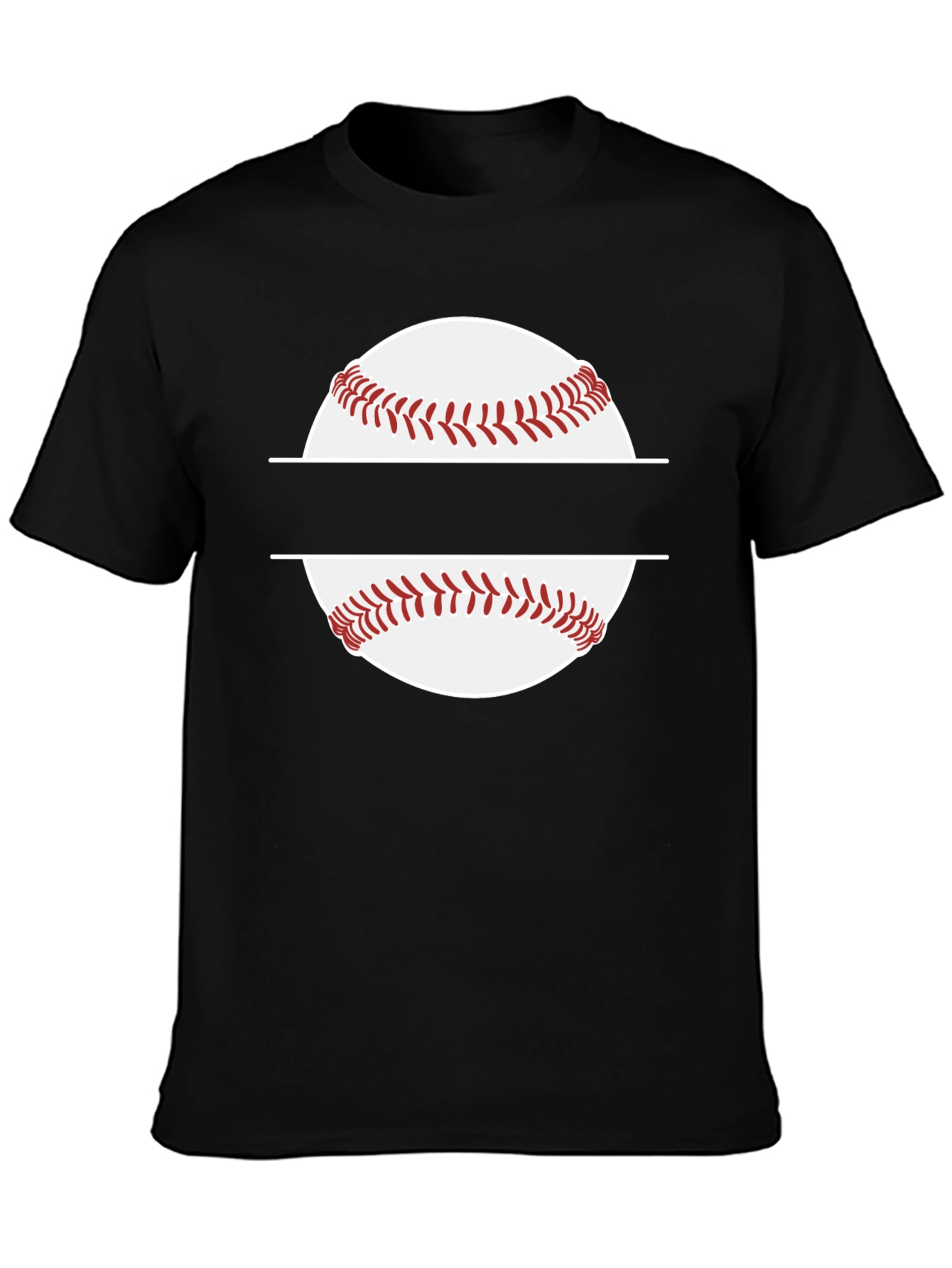 Baseball T-Shirt: Personalized Split Baseball Graphic Tee