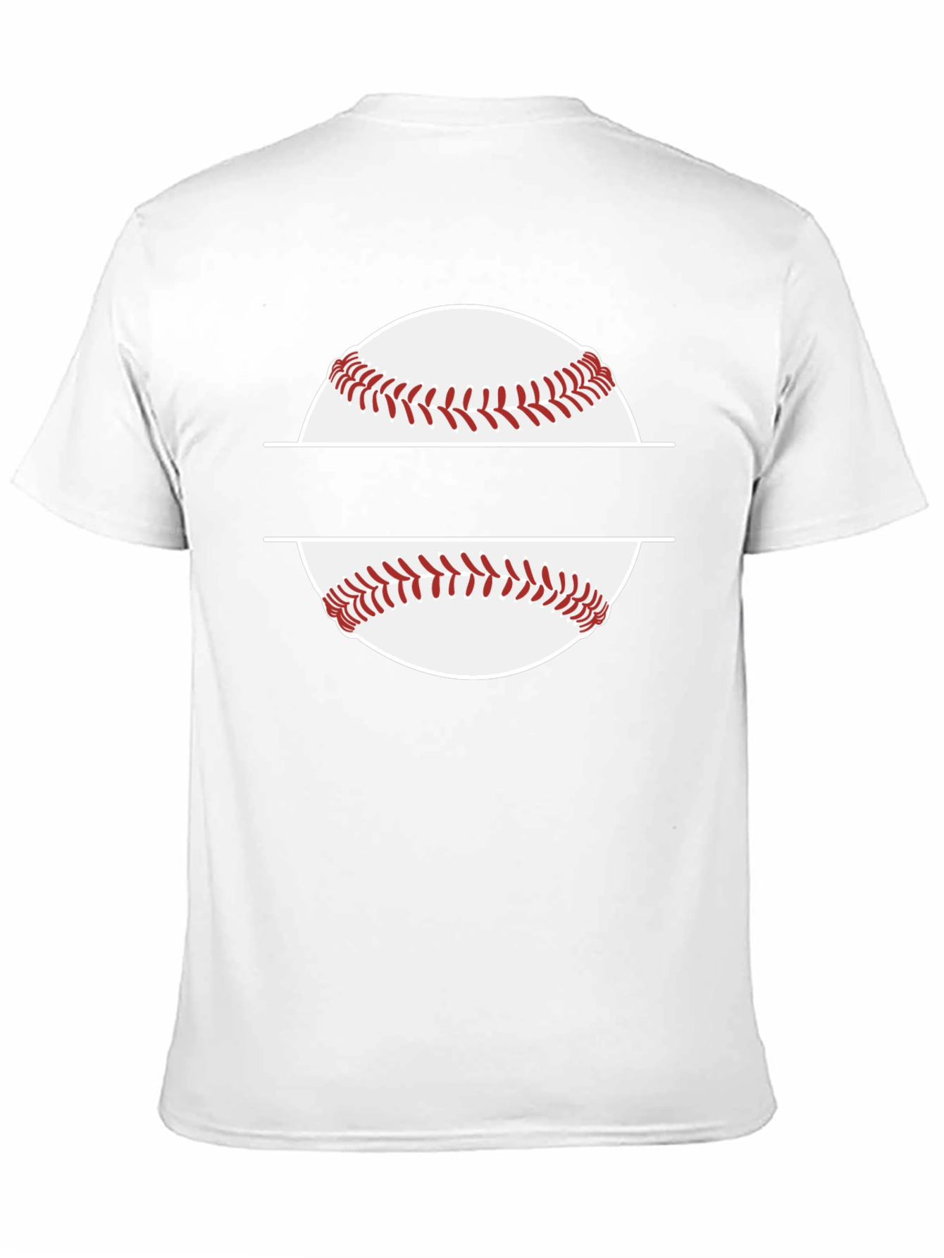 Baseball T-Shirt: Personalized Split Baseball Graphic Tee