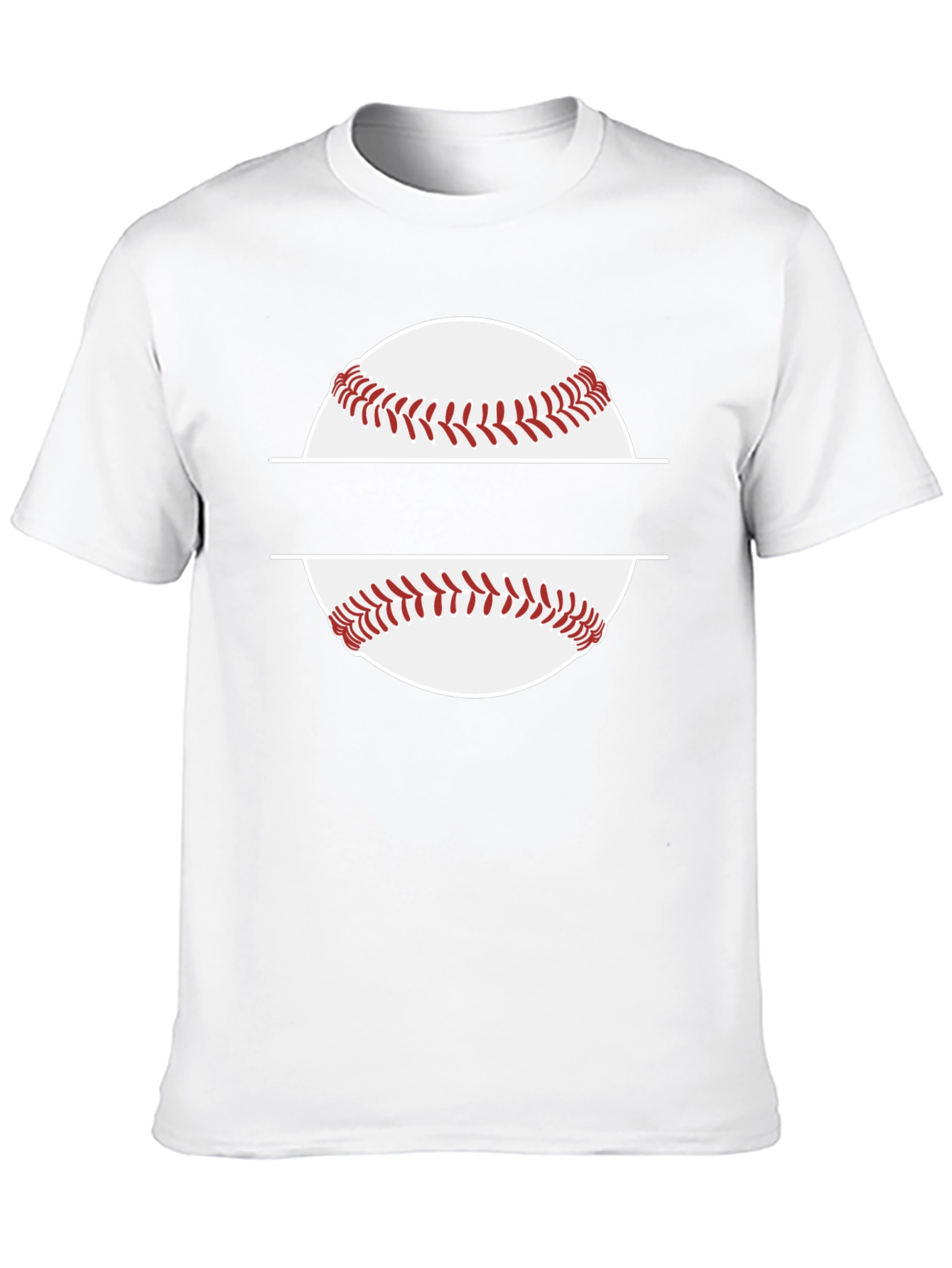 Baseball T-Shirt: Personalized Split Baseball Graphic Tee