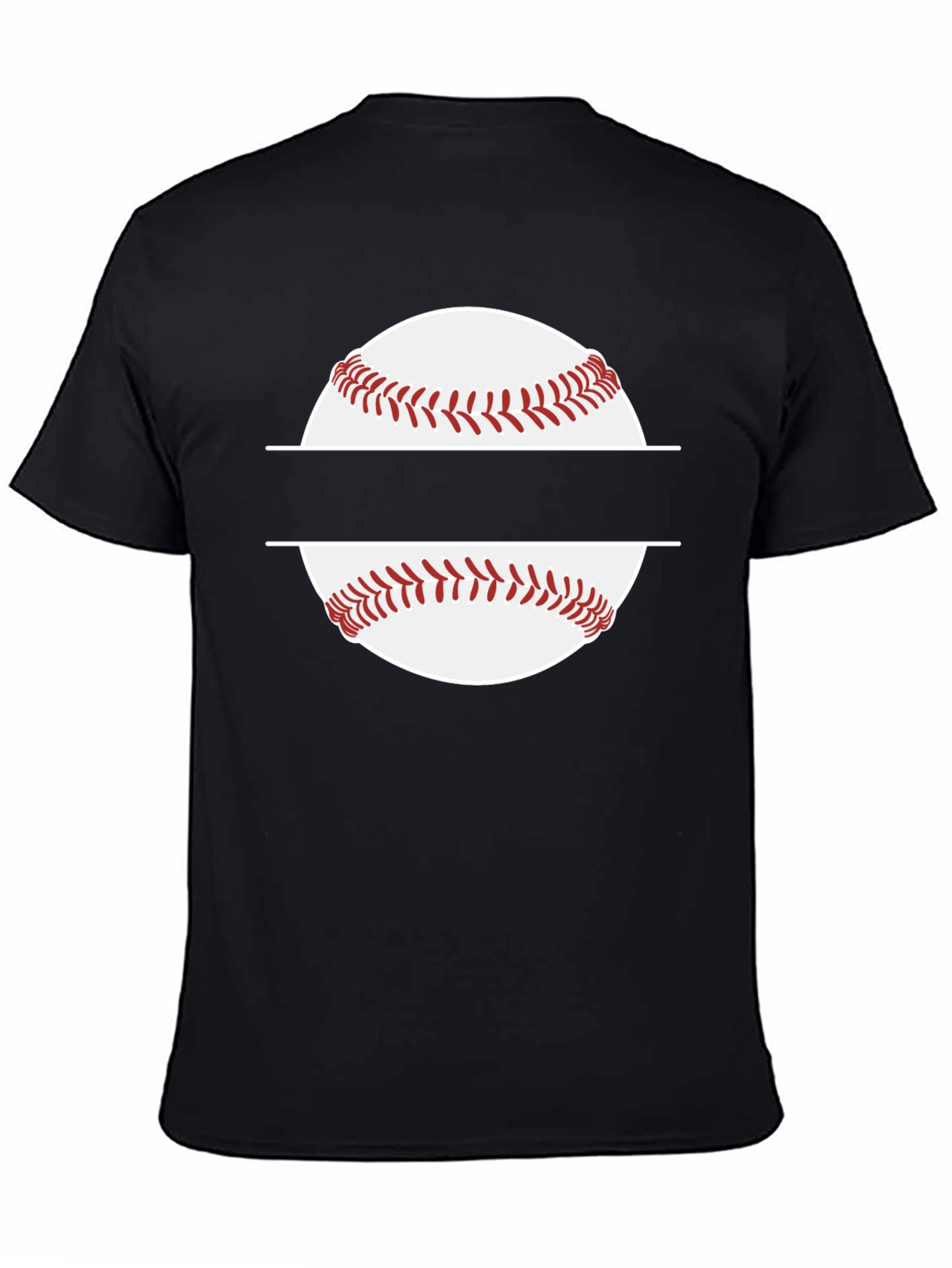 Baseball T-Shirt: Personalized Split Baseball Graphic Tee