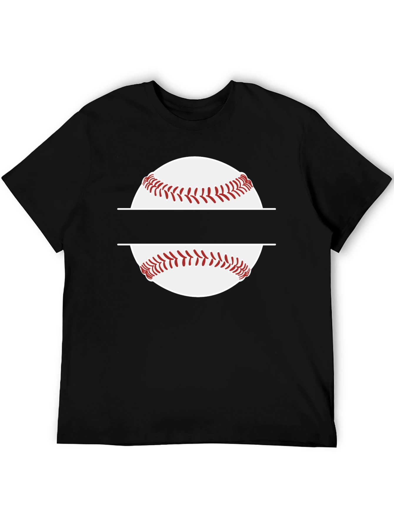 Baseball T-Shirt: Personalized Split Baseball Graphic Tee