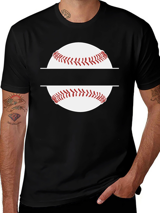 Baseball T-Shirt: Personalized Split Baseball Graphic Tee