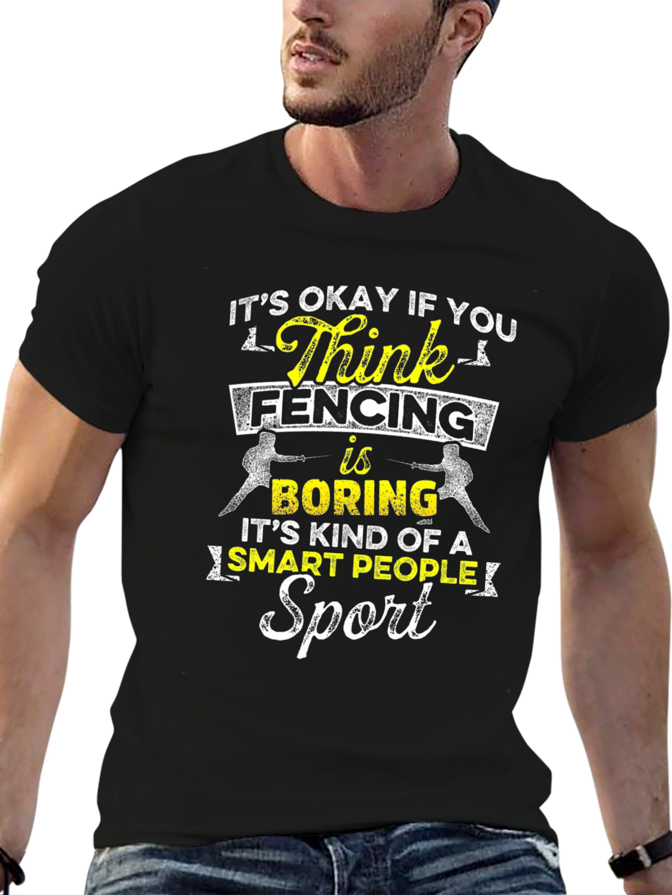 Funny Fencing T-Shirt: Smart People Sport Tee