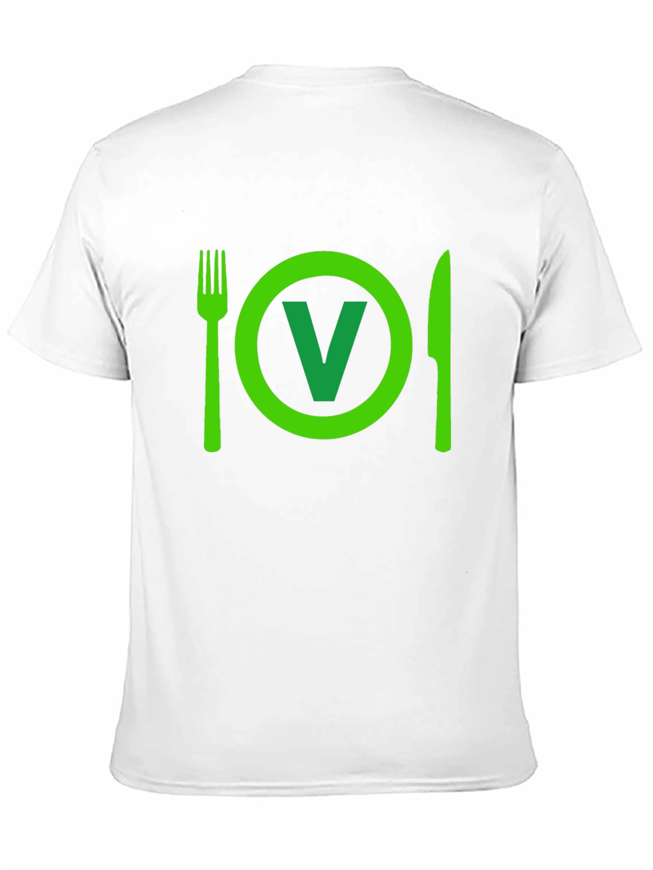 Vegan T-Shirt: Fork Knife and V Plate