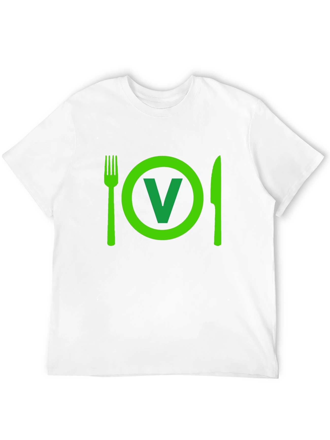 Vegan T-Shirt: Fork Knife and V Plate