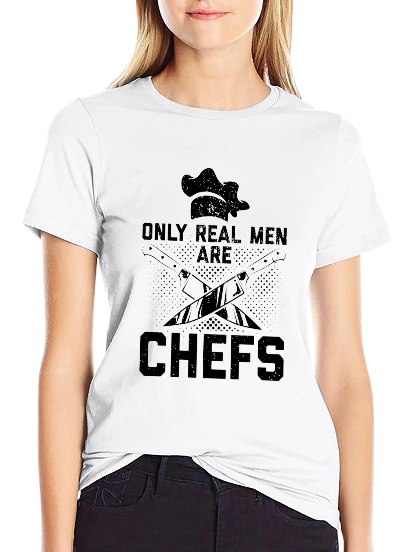 Only Real Men Are Chefs Black T-Shirt