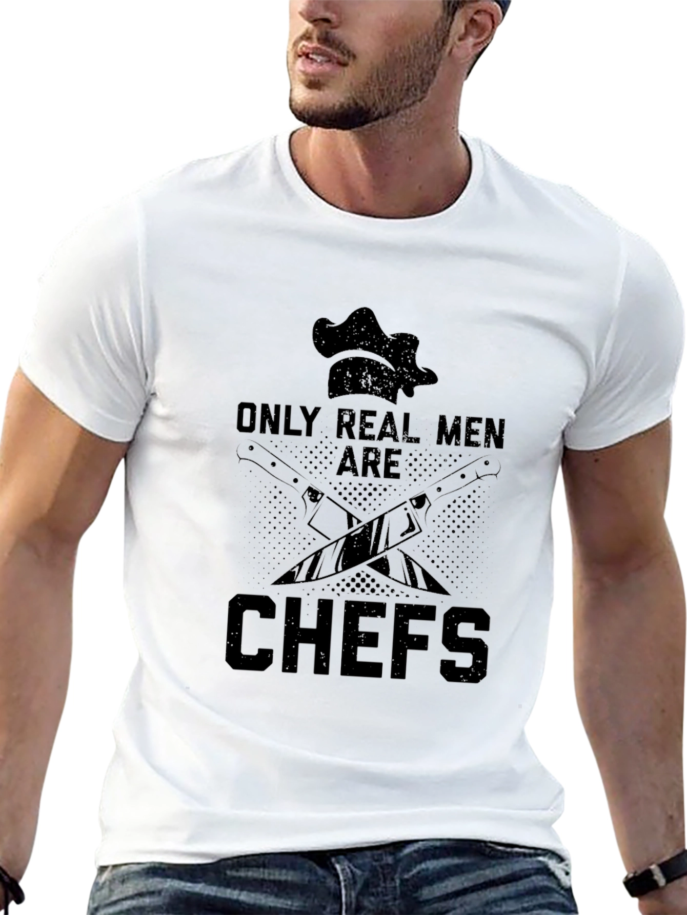 Only Real Men Are Chefs Black T-Shirt