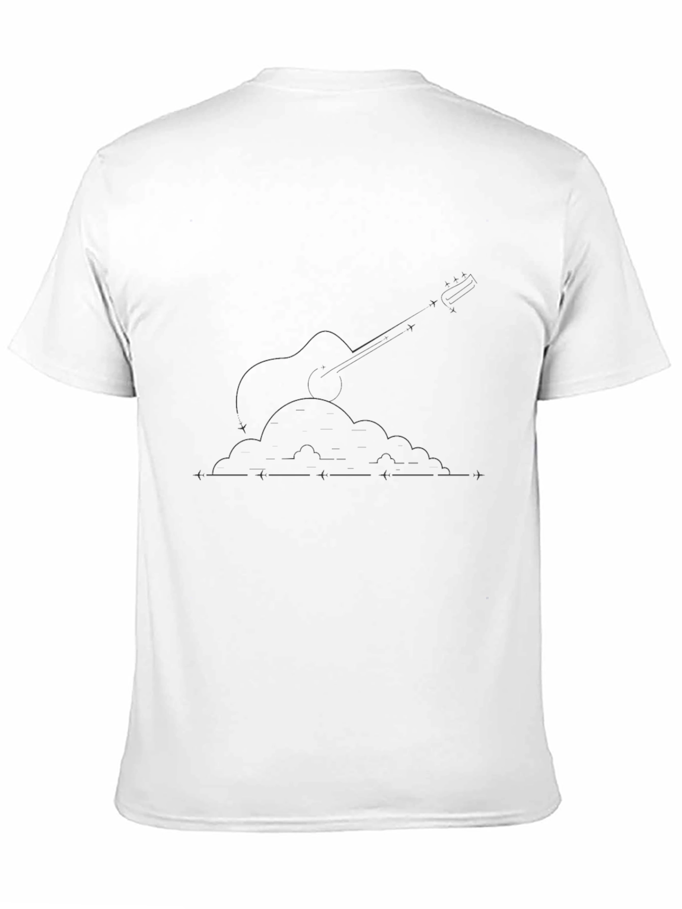 Guitar Cloud T-Shirt - Black Graphic Tee