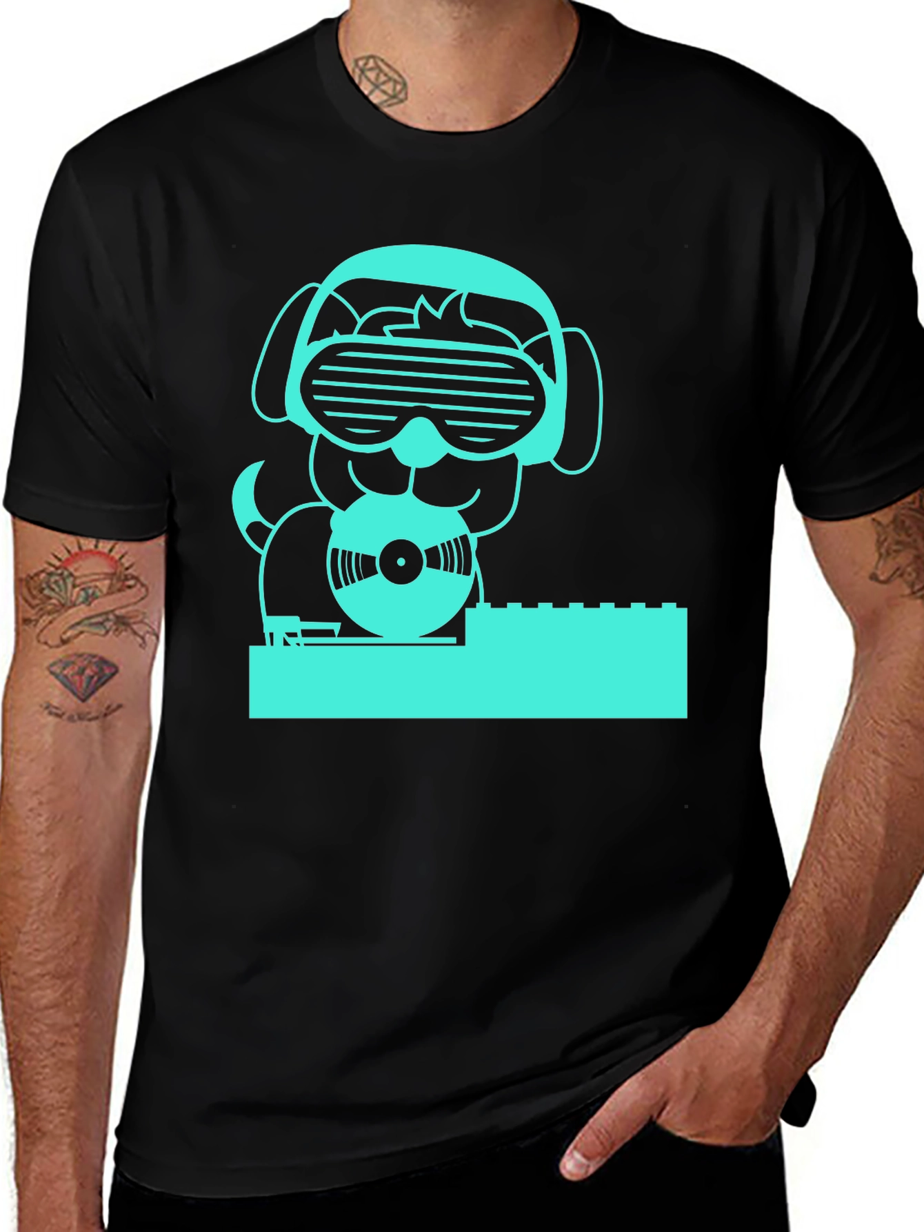 DJ Dog T-Shirt - Music Lovers Tee