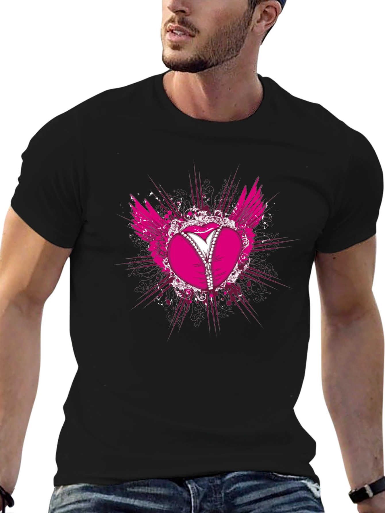 Heart Corset T-Shirt - Black