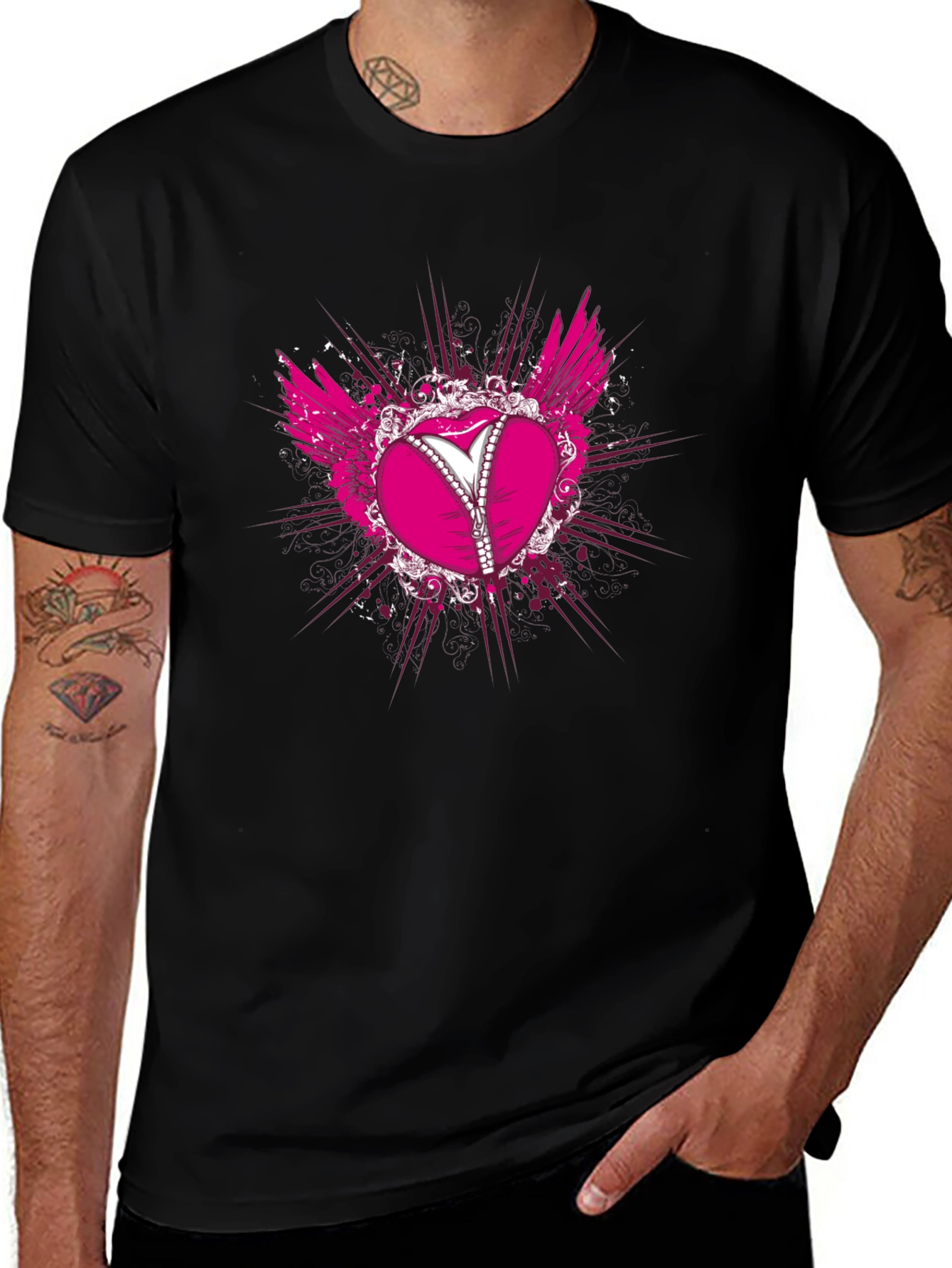 Heart Corset T-Shirt - Black
