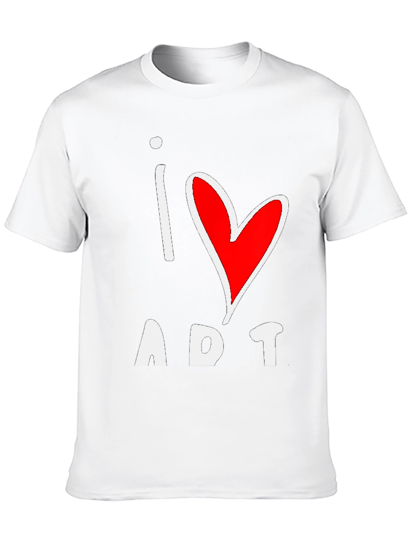 I Love Art T-Shirt - Black Cotton Graphic Tee