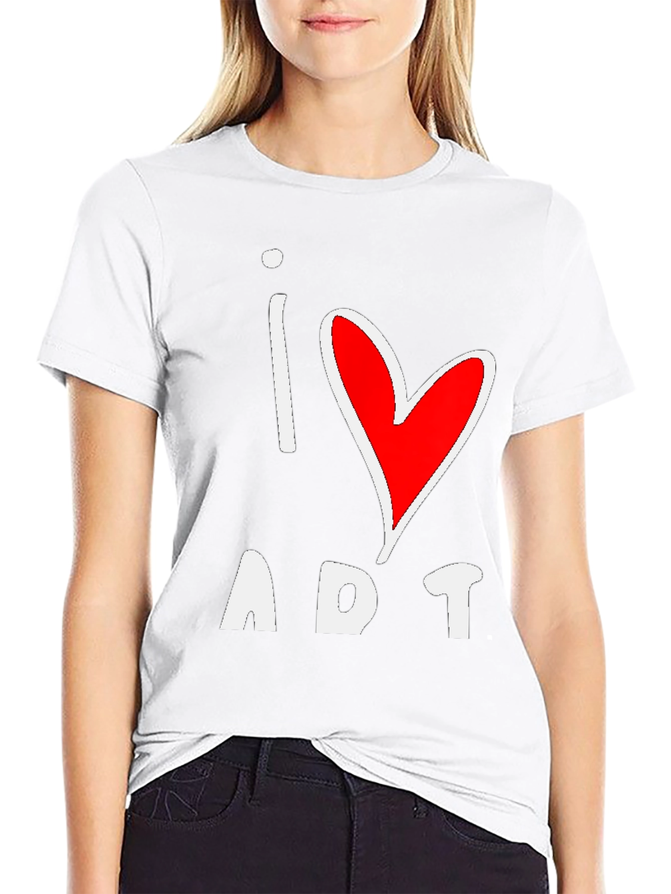 I Love Art T-Shirt - Black Cotton Graphic Tee