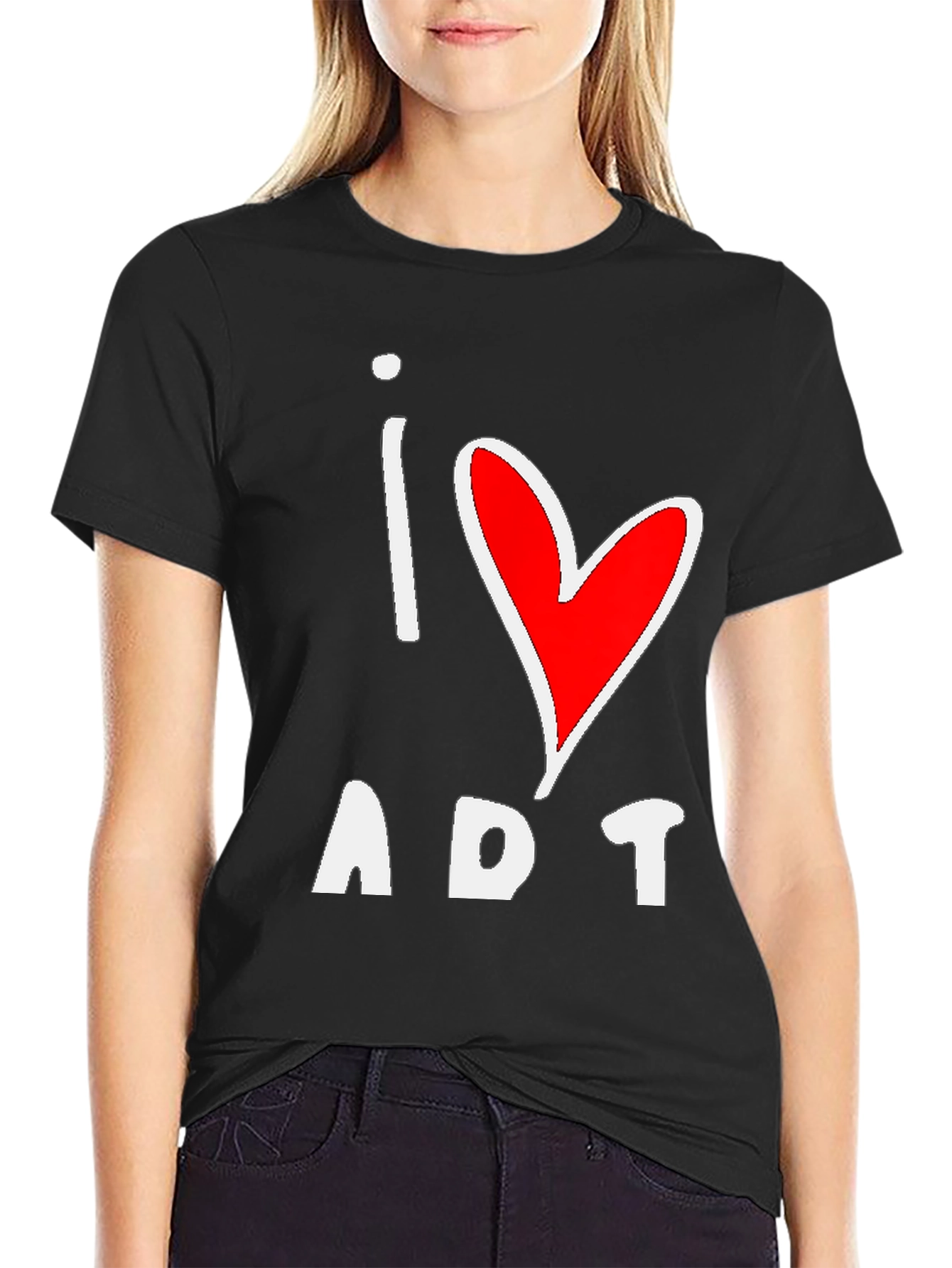 I Love Art T-Shirt - Black Cotton Graphic Tee