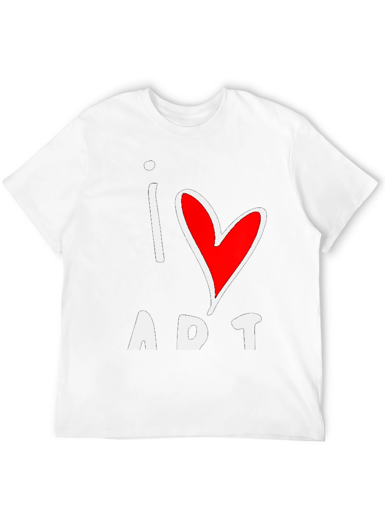 I Love Art T-Shirt - Black Cotton Graphic Tee