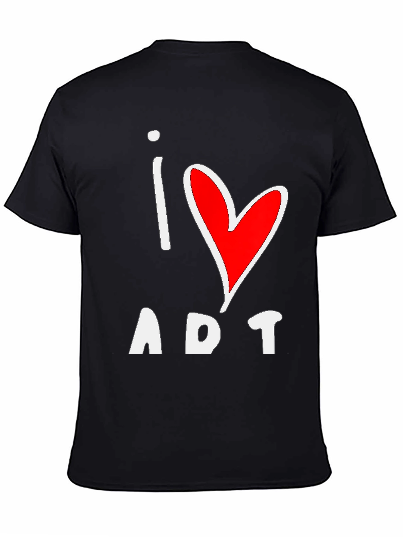 I Love Art T-Shirt - Black Cotton Graphic Tee