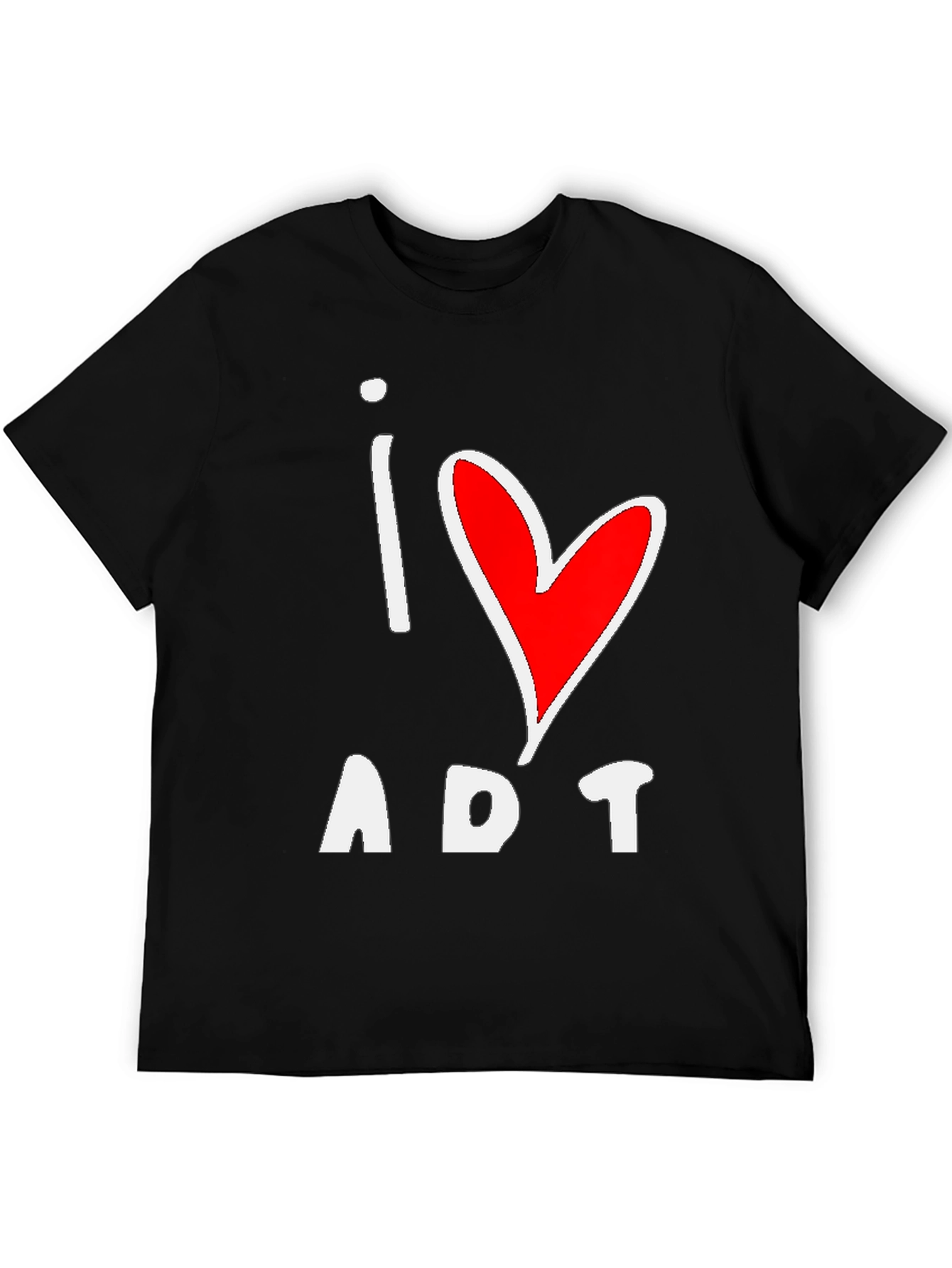 I Love Art T-Shirt - Black Cotton Graphic Tee