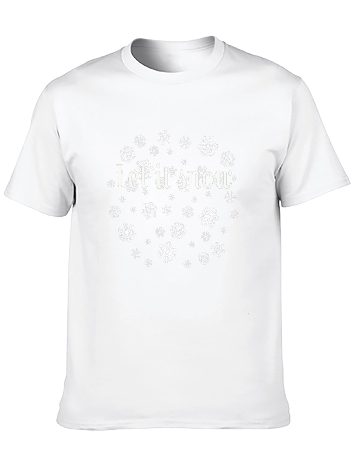 Let It Snow T-Shirt - Holiday Christmas Snowflake Tee
