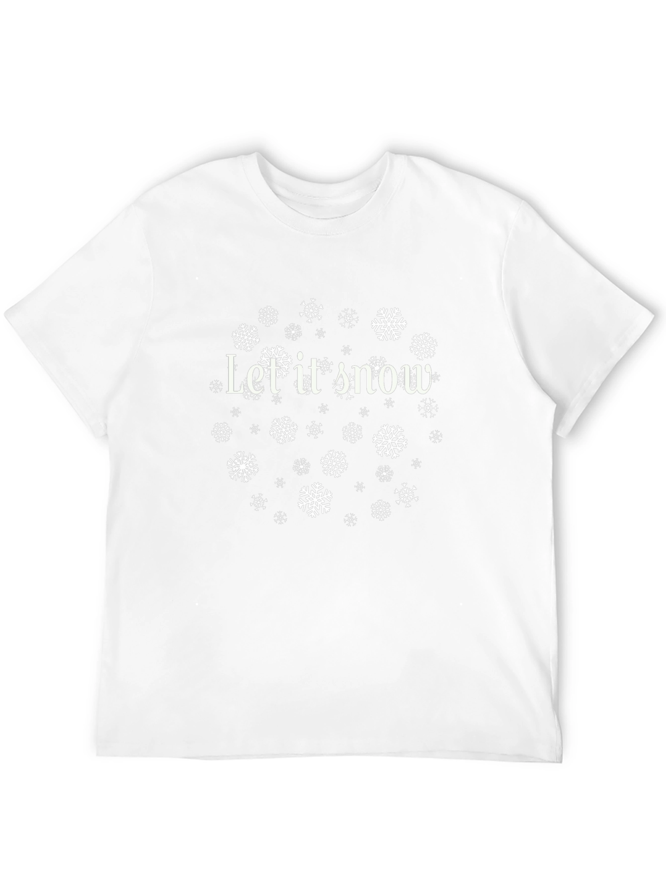 Let It Snow T-Shirt - Holiday Christmas Snowflake Tee