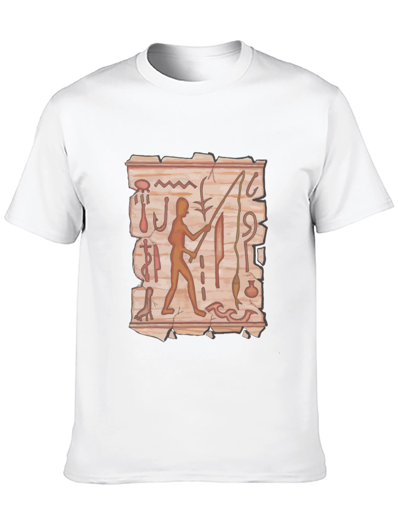 Hieroglyphic Fisherman Graphic Tee