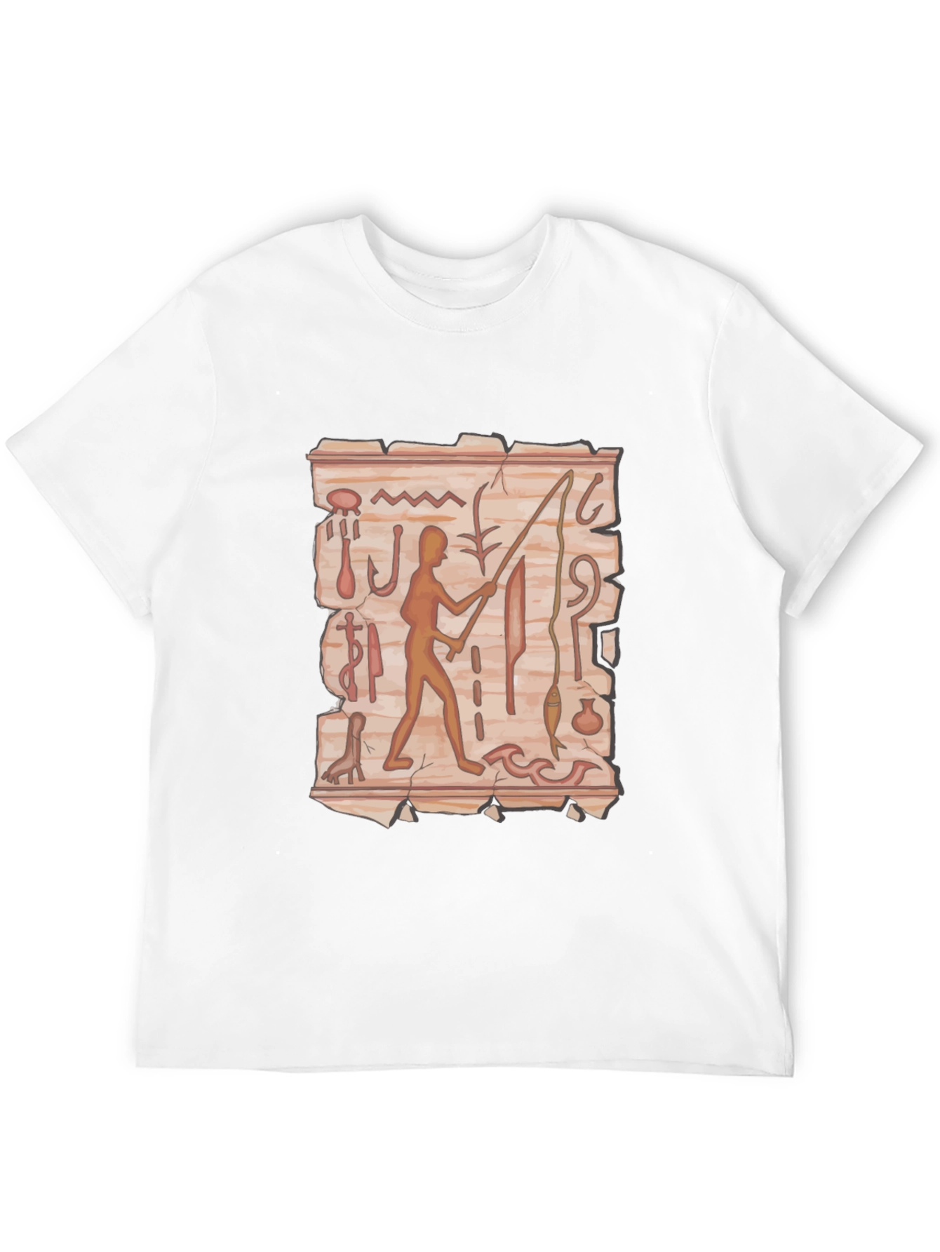 Hieroglyphic Fisherman Graphic Tee
