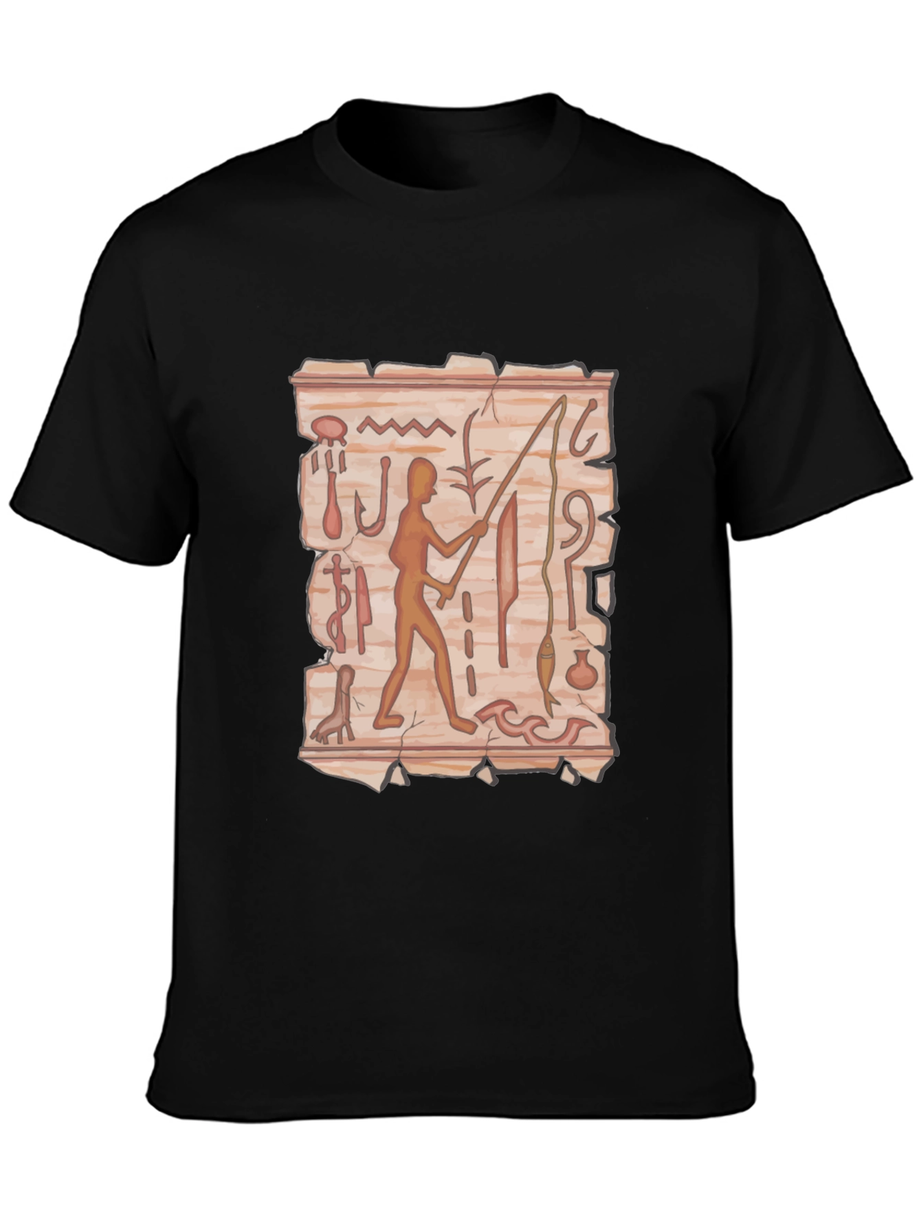 Hieroglyphic Fisherman Graphic Tee