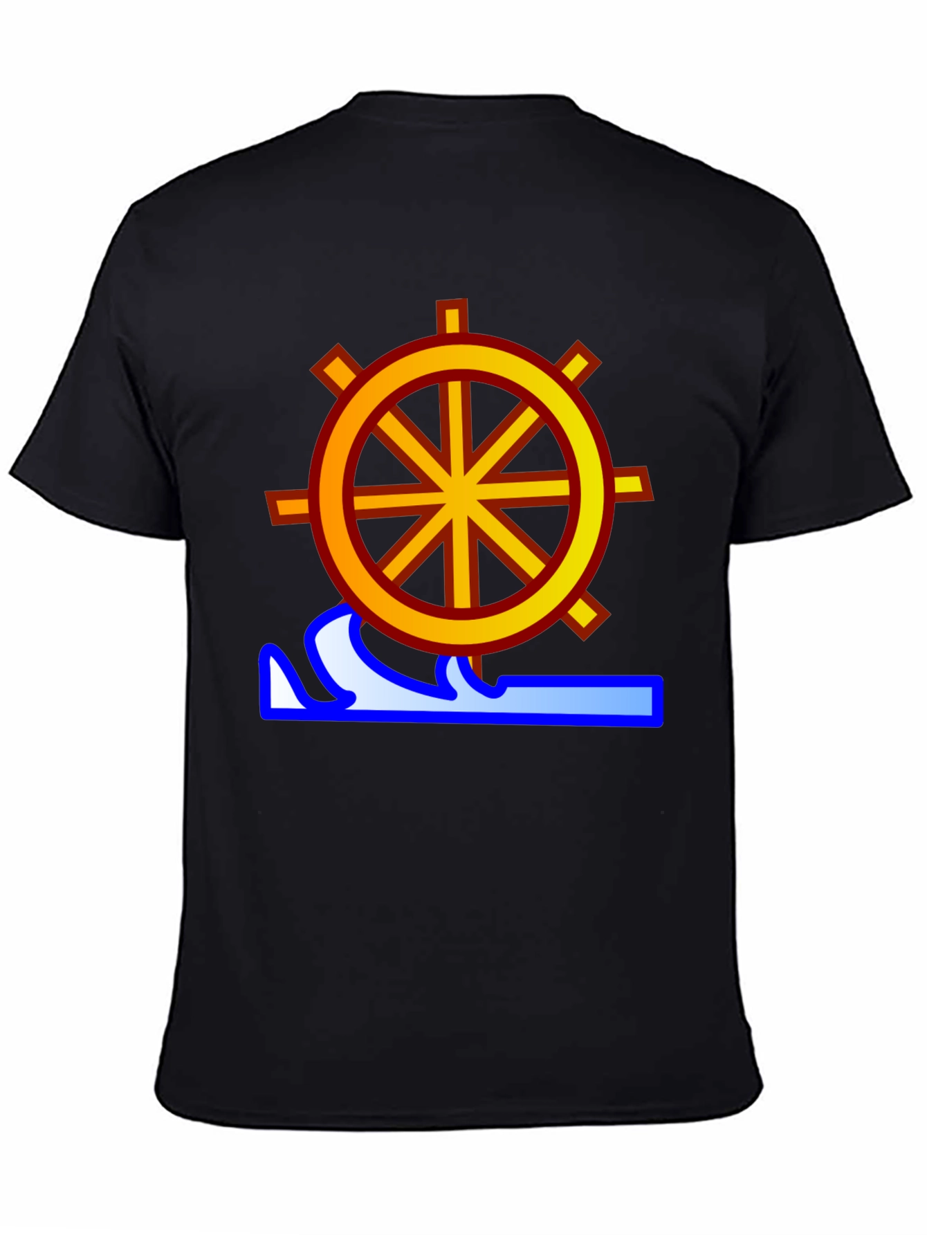 Dharma Wheel Wave Graphic T-Shirt