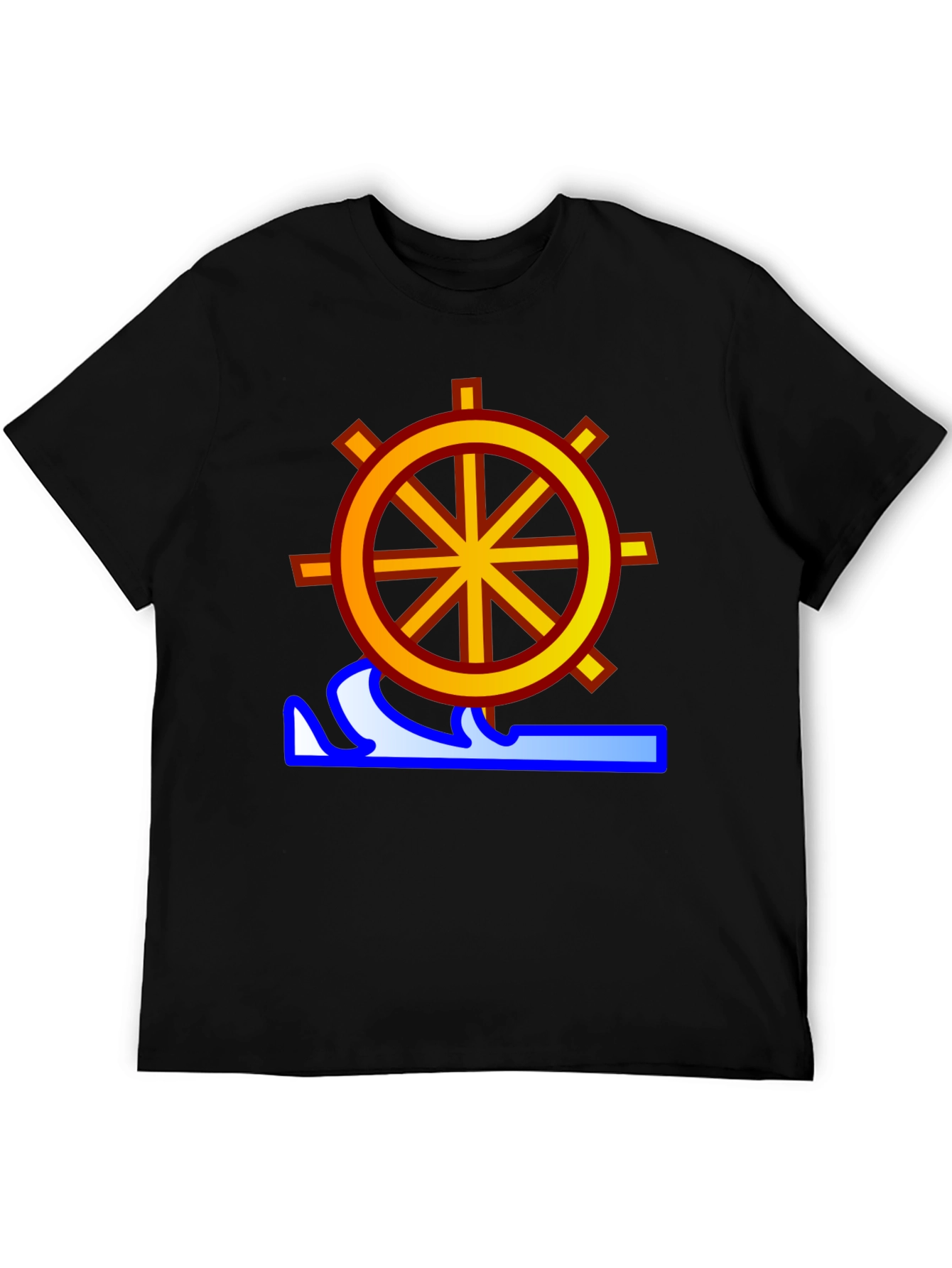 Dharma Wheel Wave Graphic T-Shirt