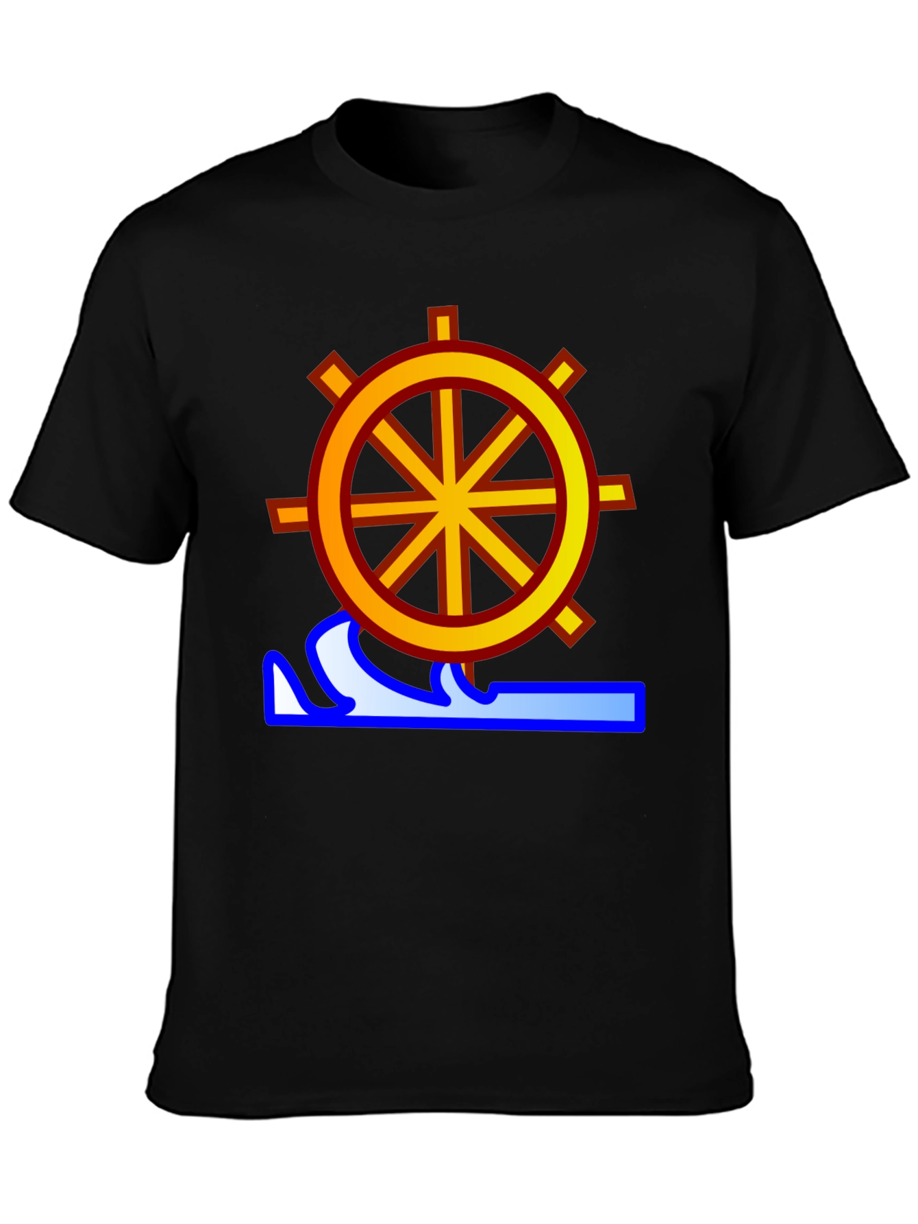 Dharma Wheel Wave Graphic T-Shirt