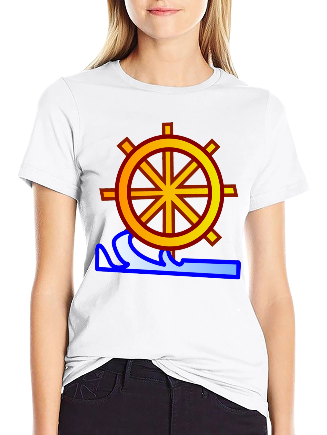 Dharma Wheel Wave Graphic T-Shirt