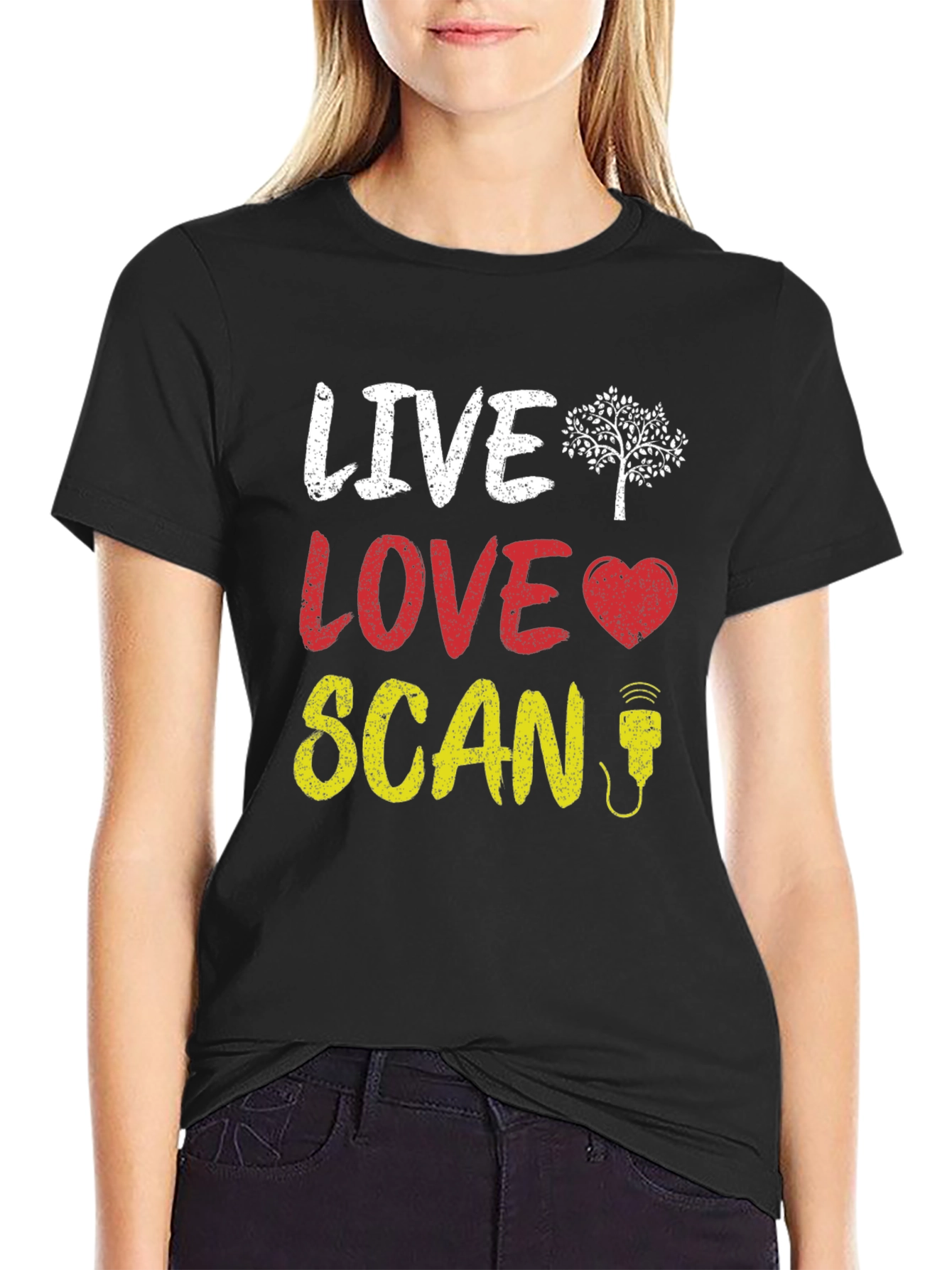 Live Love Scan T-Shirt - Ultrasound Sonographer Gift