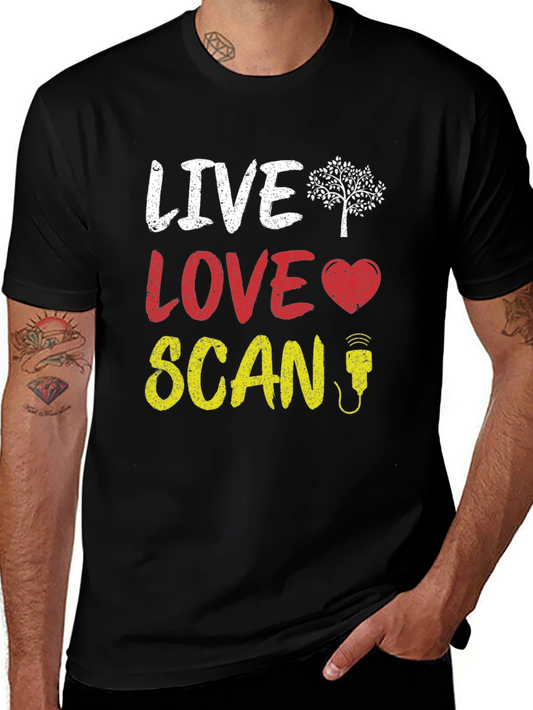 Live Love Scan T-Shirt - Ultrasound Sonographer Gift
