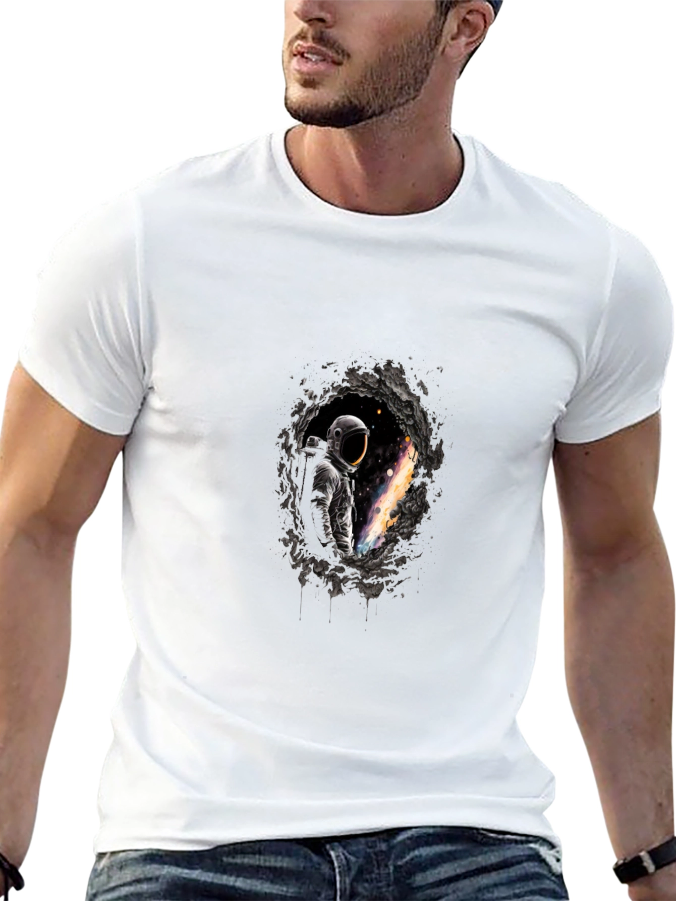 Astronaut Space Portal Graphic Tee